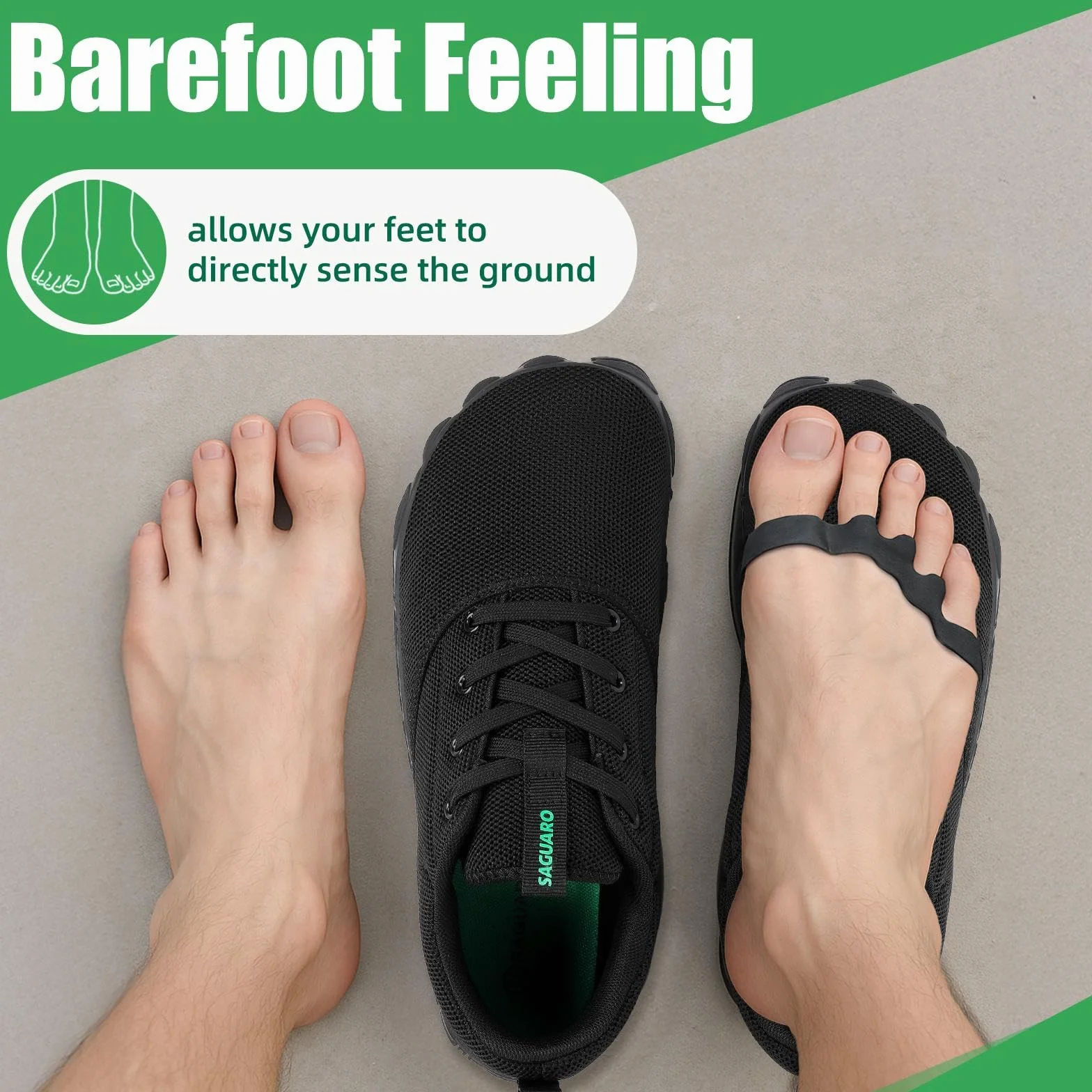SAGUARO Unisex lekkie i antypoślizgowe minimalistyczne buty barefoot, rozmiary 36-48