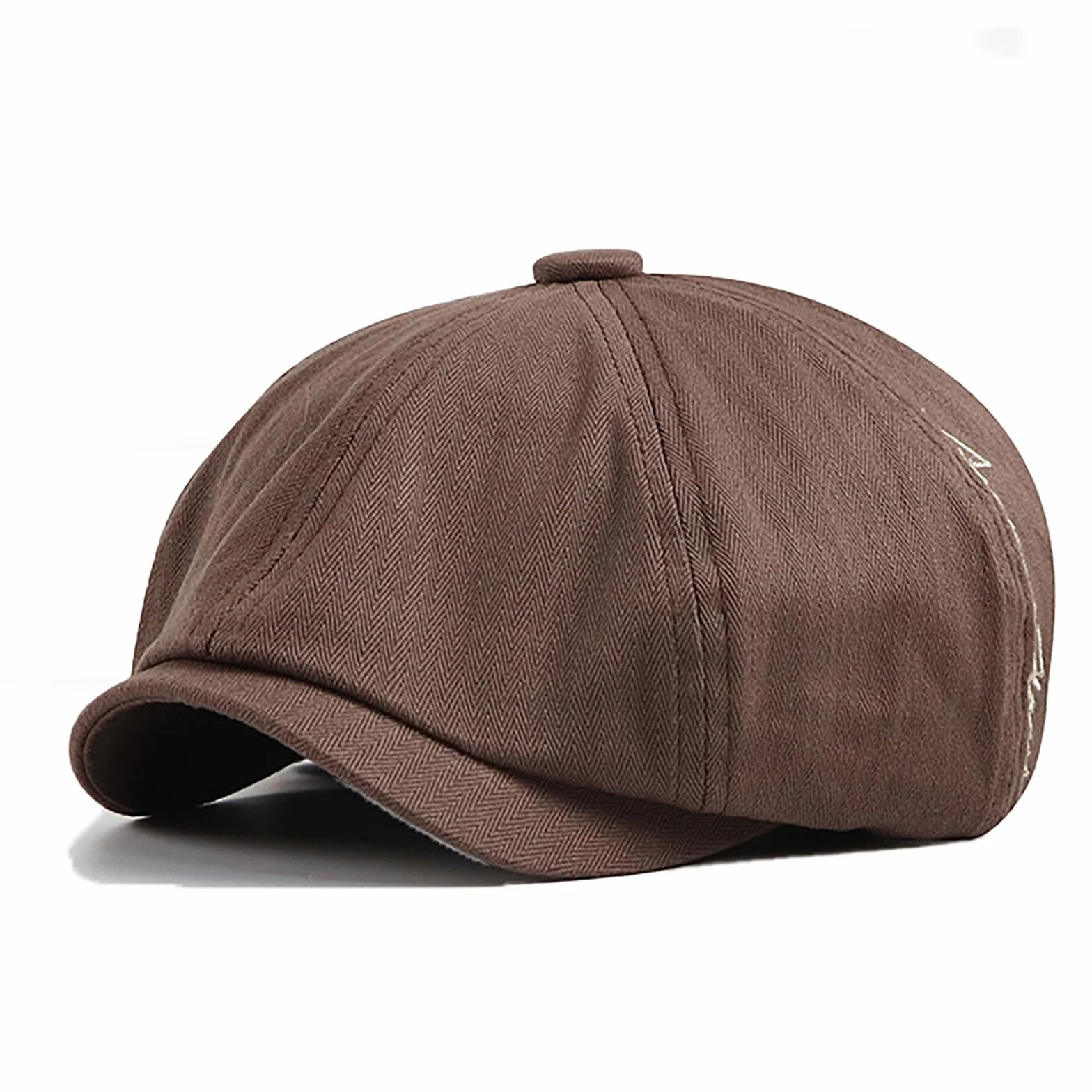 Oddychająca męska czapka płaska beret, bawełniana czapka w stylu vintage, irlandzka czapka Baker Boy Coppola, letnia płaska czapka szkocka beret gazeciarz czapki, A1 # Brązowy, rozmiar