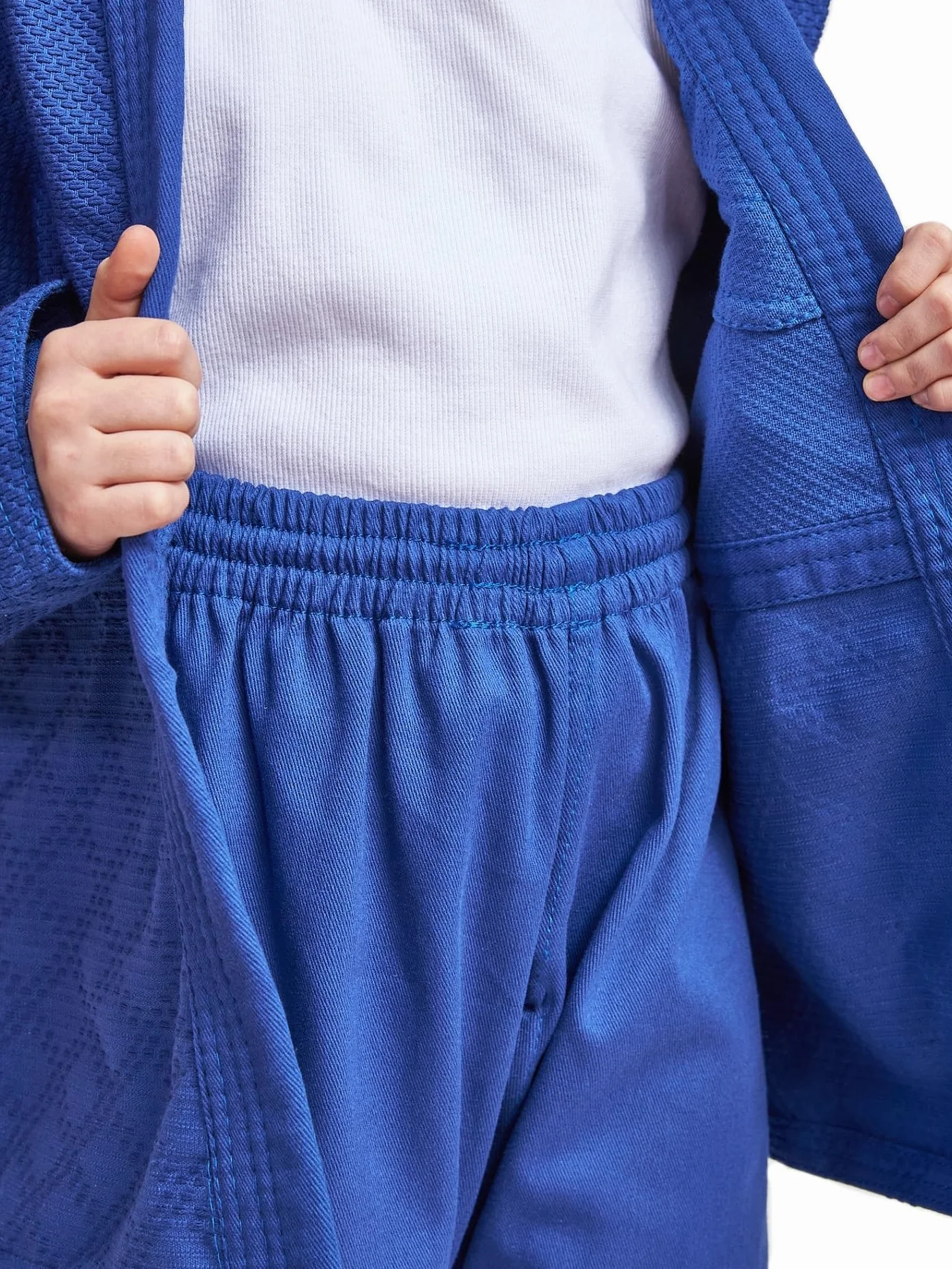 FIRUZ Kimono Standart, Judo-Gi Niebieski, 125 cm, splot podwójny 350 g/m²