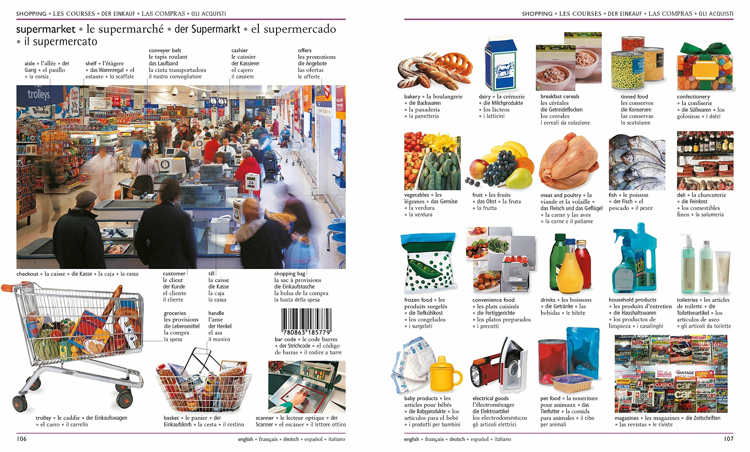 5 Language Visual Dictionary: Over 6,500 illustrated terms, labelled in English, French, German, Spanish and Italian