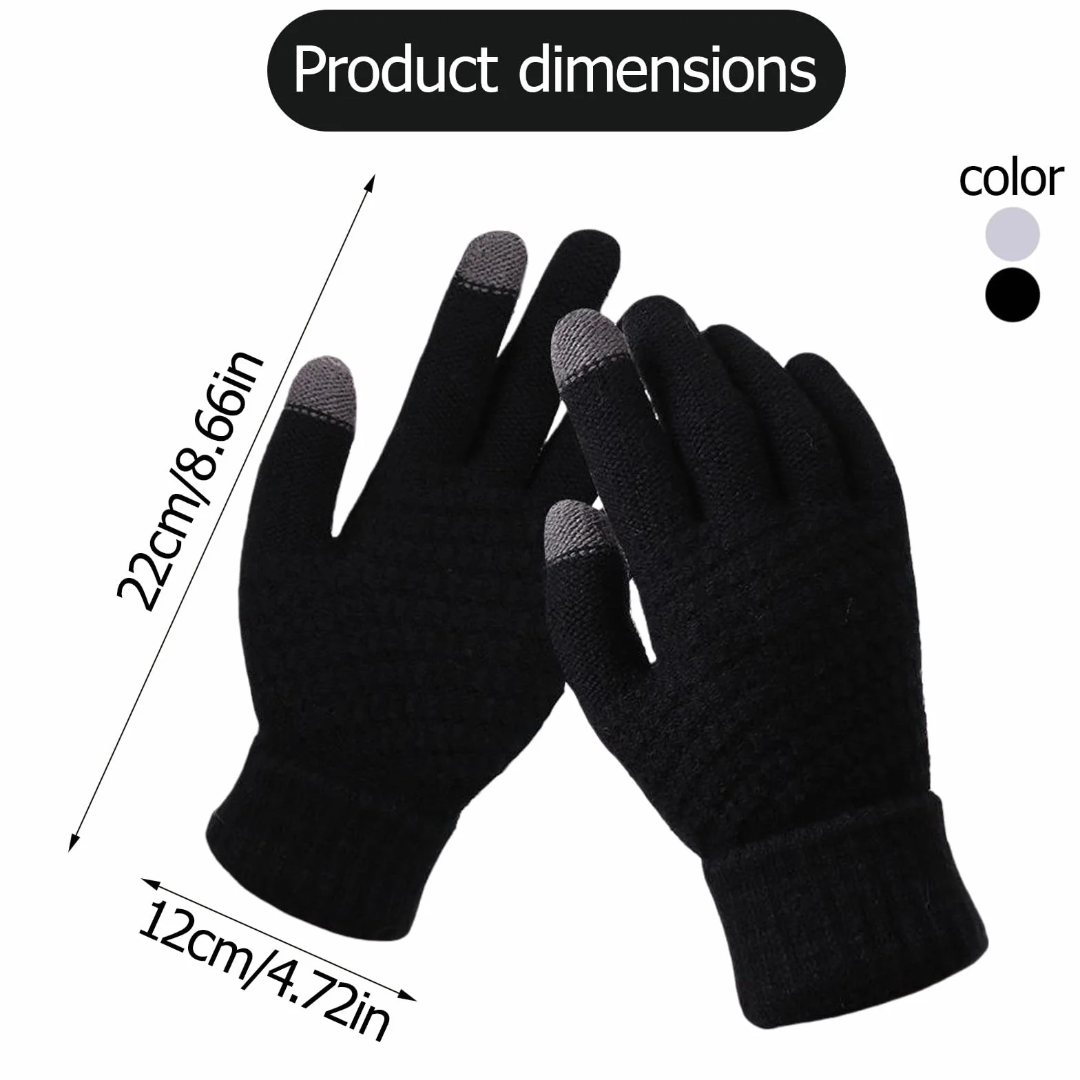 GWAWG 2 szt. damskie rękawiczki termiczne do ekranów dotykowych – damskie ciepłe rękawiczki zimowe dla kobiet, polar lined outdoor running cycling cold weather accessories