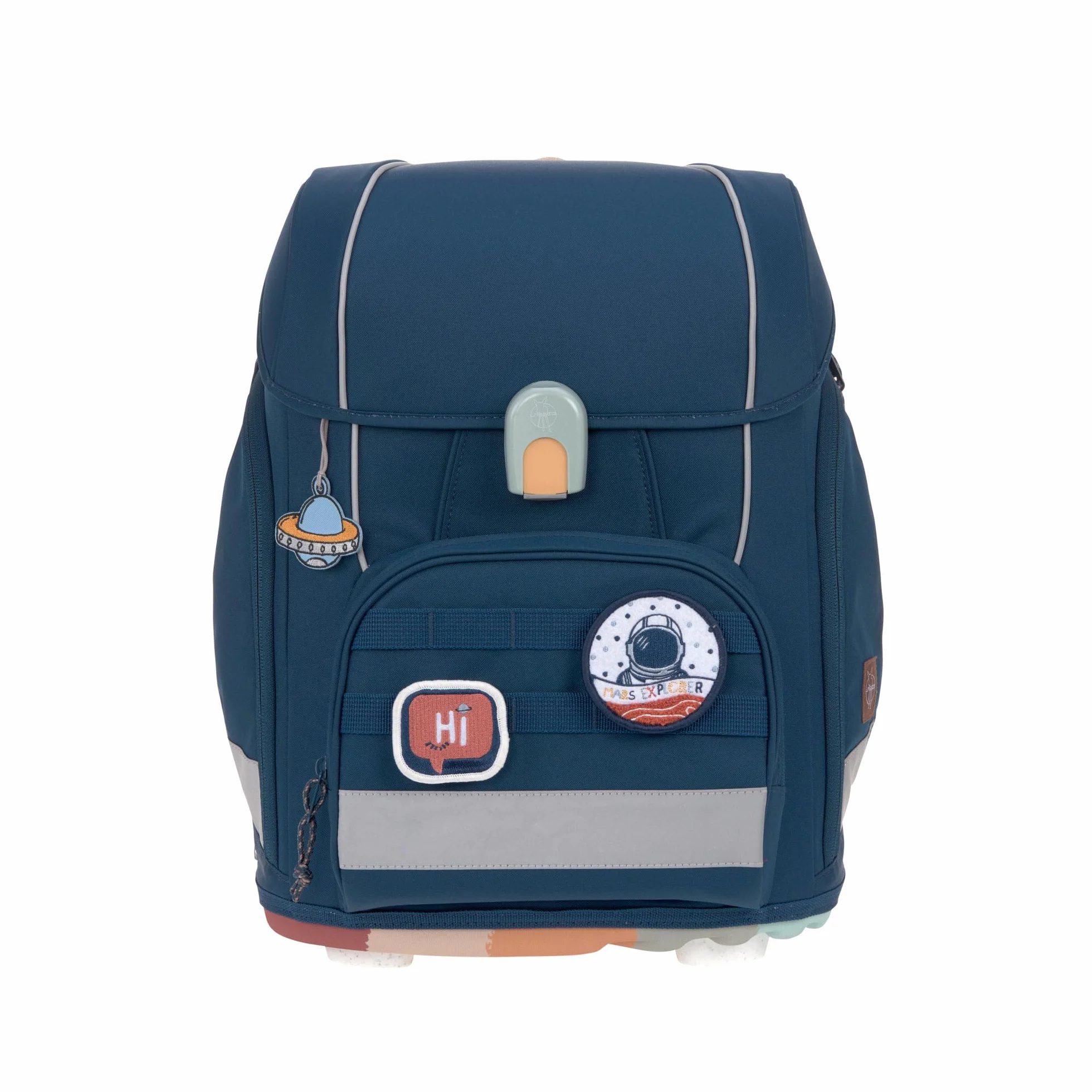 LÄSSIG 7-częściowy zestaw z tornistrem dla dzieci/School Set Boxy Unique navy, grantowy, Einheitsgröße, Casual