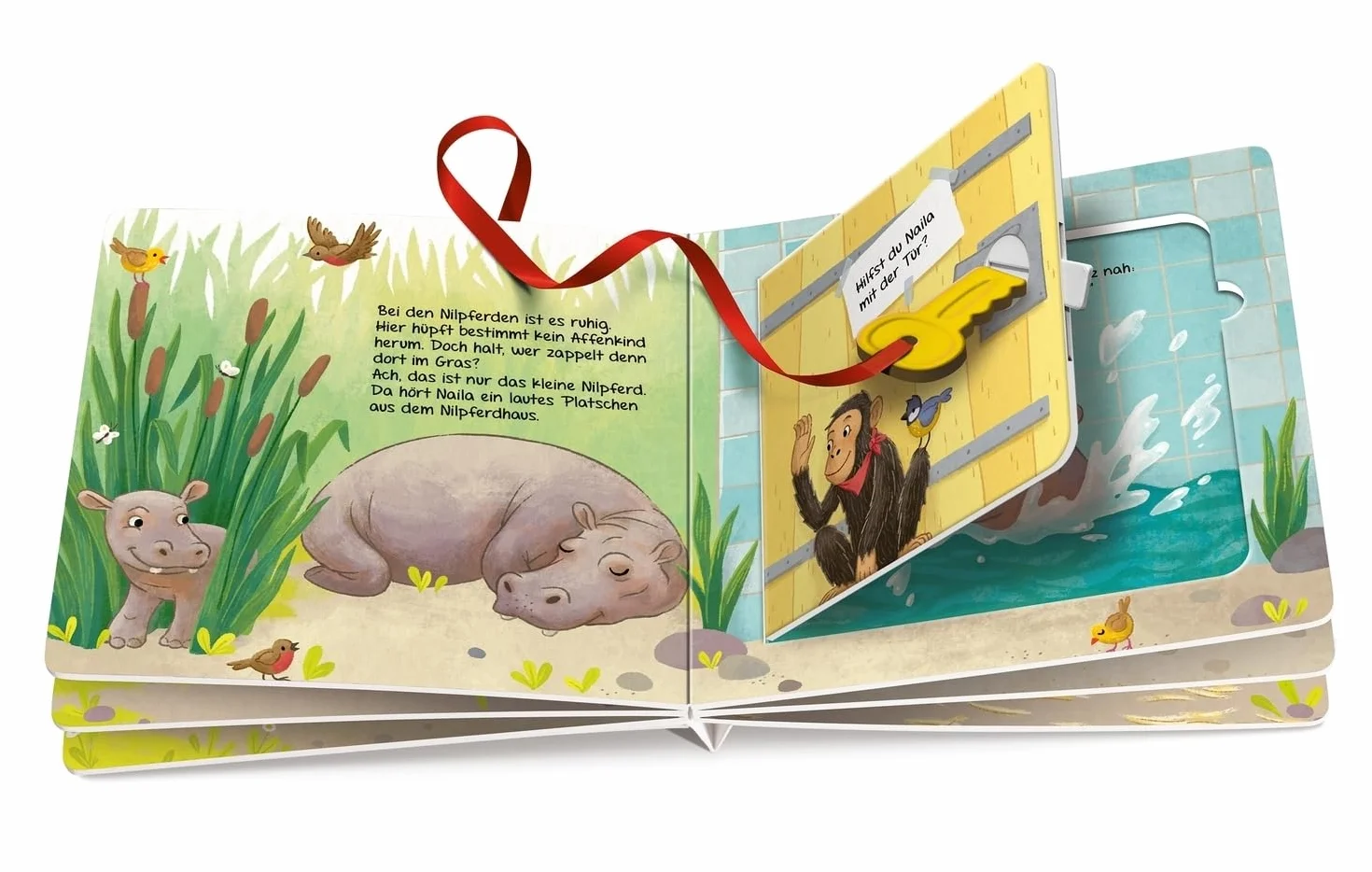 Mein erstes Schlüsselbuch. Wo ist das kleine Affenbaby?: Spielbuch mit Schlüssel und Türklappen zum Öffnen für Kinder ab 2 Jahren