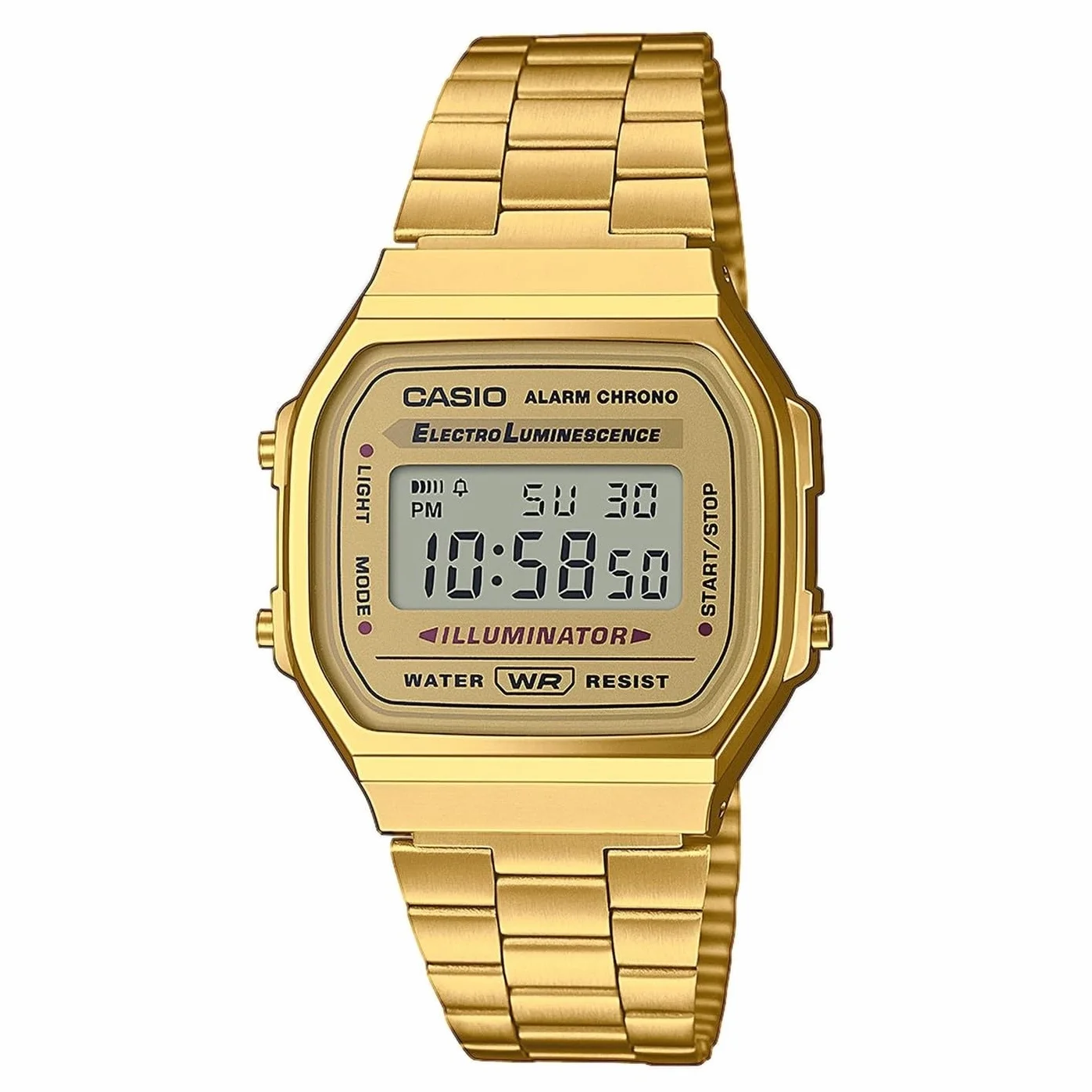 Casio Unisex cyfrowy zegarek kwarcowy dla dorosłych z bransoletką ze stali nierdzewnej