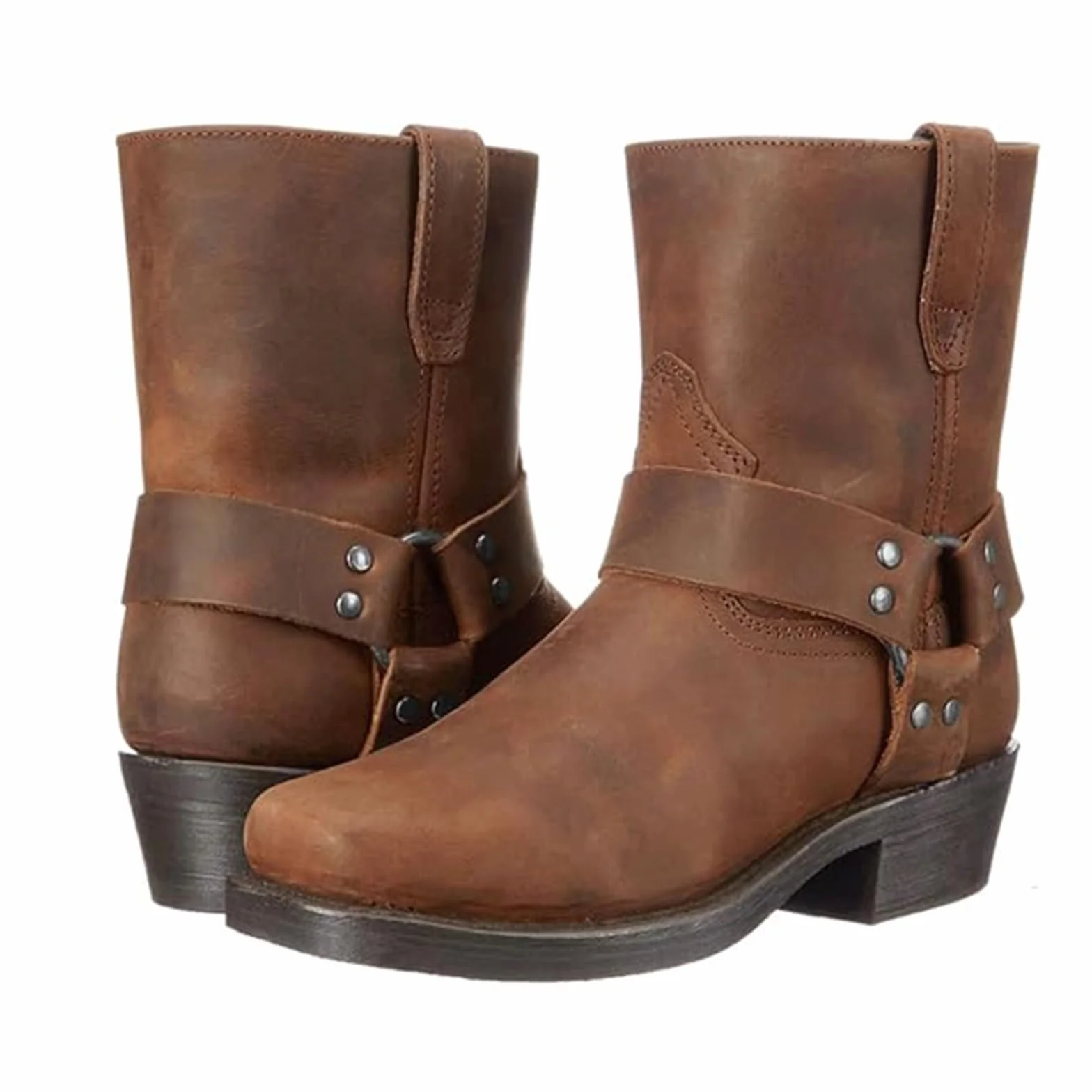 1 para męskich butów jeździeckich – średniowieczne buty ze skóry PU – steampunk retro skóra PU buty rycerskie – modne skórzane buty rycerskie – outdoorowe buty kowbojskie