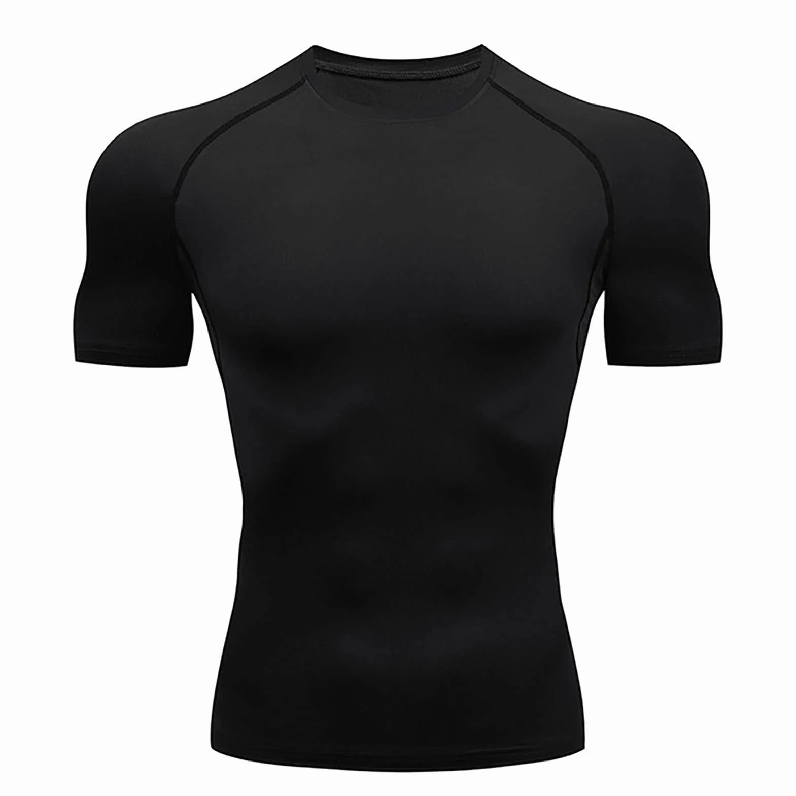 Męskie Koszule Kompresyjne, Chłodne, Suche Koszulki Kompresyjne z Krótkim Rękawem Sportowe T-shirty Sportowa Koszulka Treningowa do Biegania Fitness Sportowy