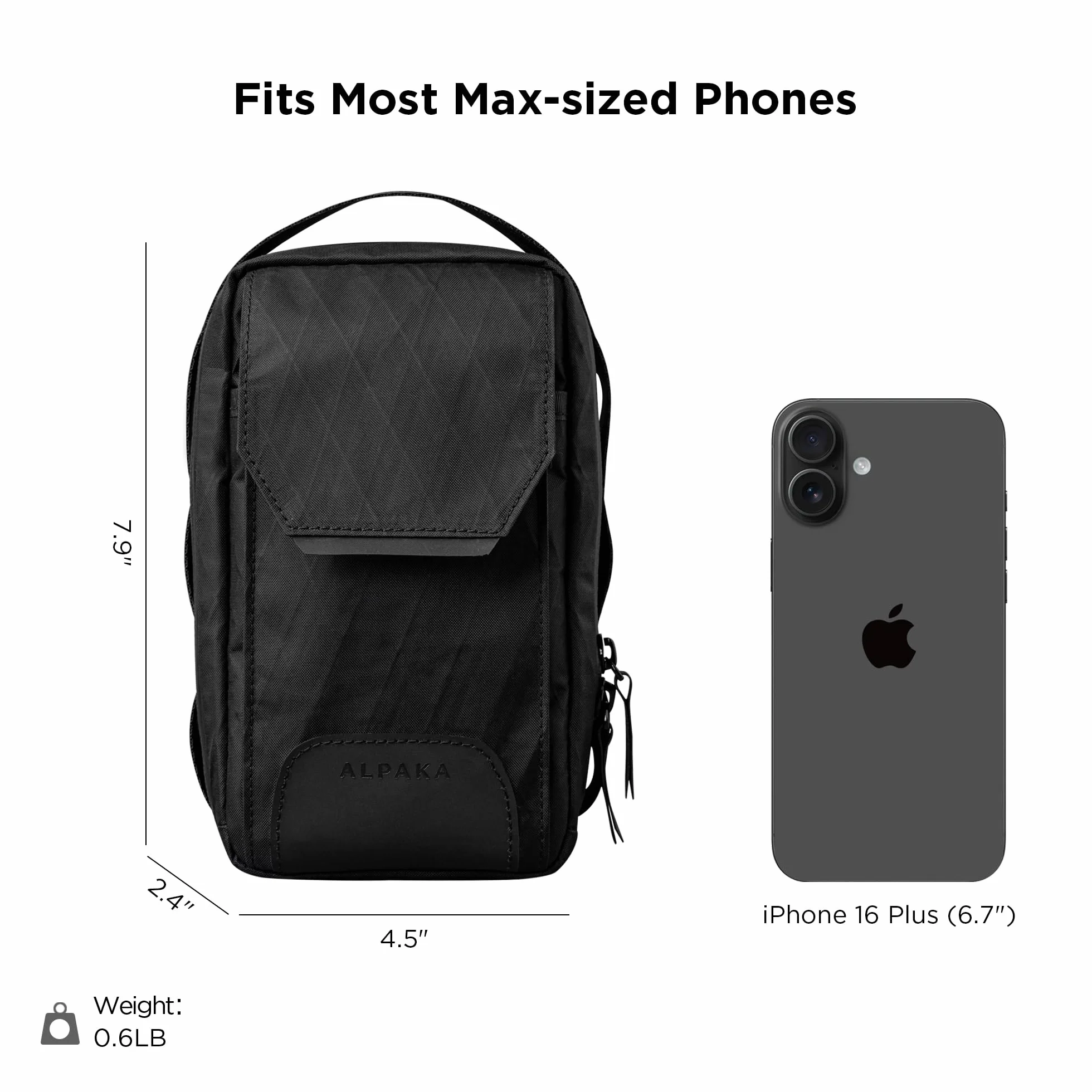 ALPAKA Modular Sling V2 – torba crossbody na telefon dla mężczyzn, magnetyczny szybki dostęp, regulowany pasek, torba podróżna z zamkiem błyskawicznym YKK, tkanina odporna na warunki atmosferyczne