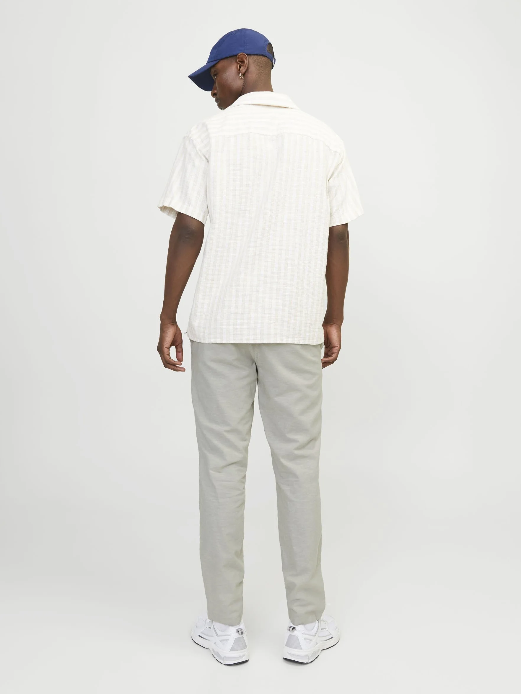 JACK & JONES Jpstace Jjsummer Linen Blend Pant Sn - spodnie materiałowe Mężczyźni