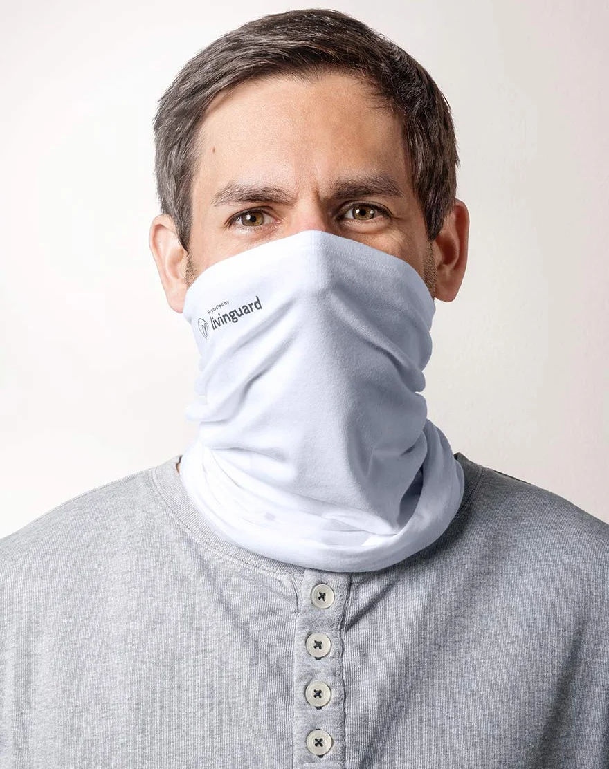 Livinguard Tube Mask Lite | komin zimowy, chusta na szyję do biegania, jazdy na rowerze, dla mężczyzn i kobiet, wielofunkcyjna, ocieplacz na szyję, ciepły polar, wiatroszczelny, ocieplacz na szyję, czarny