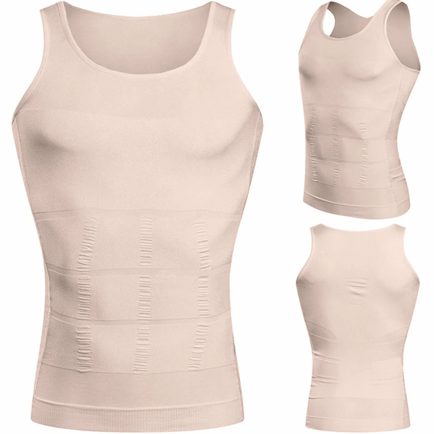 Męskie wyszczuplające tank top modelujące sylwetkę koszule kompresyjne dla mężczyzn wąskie podkoszulki kamizelka brzucha do treningu brzucha,