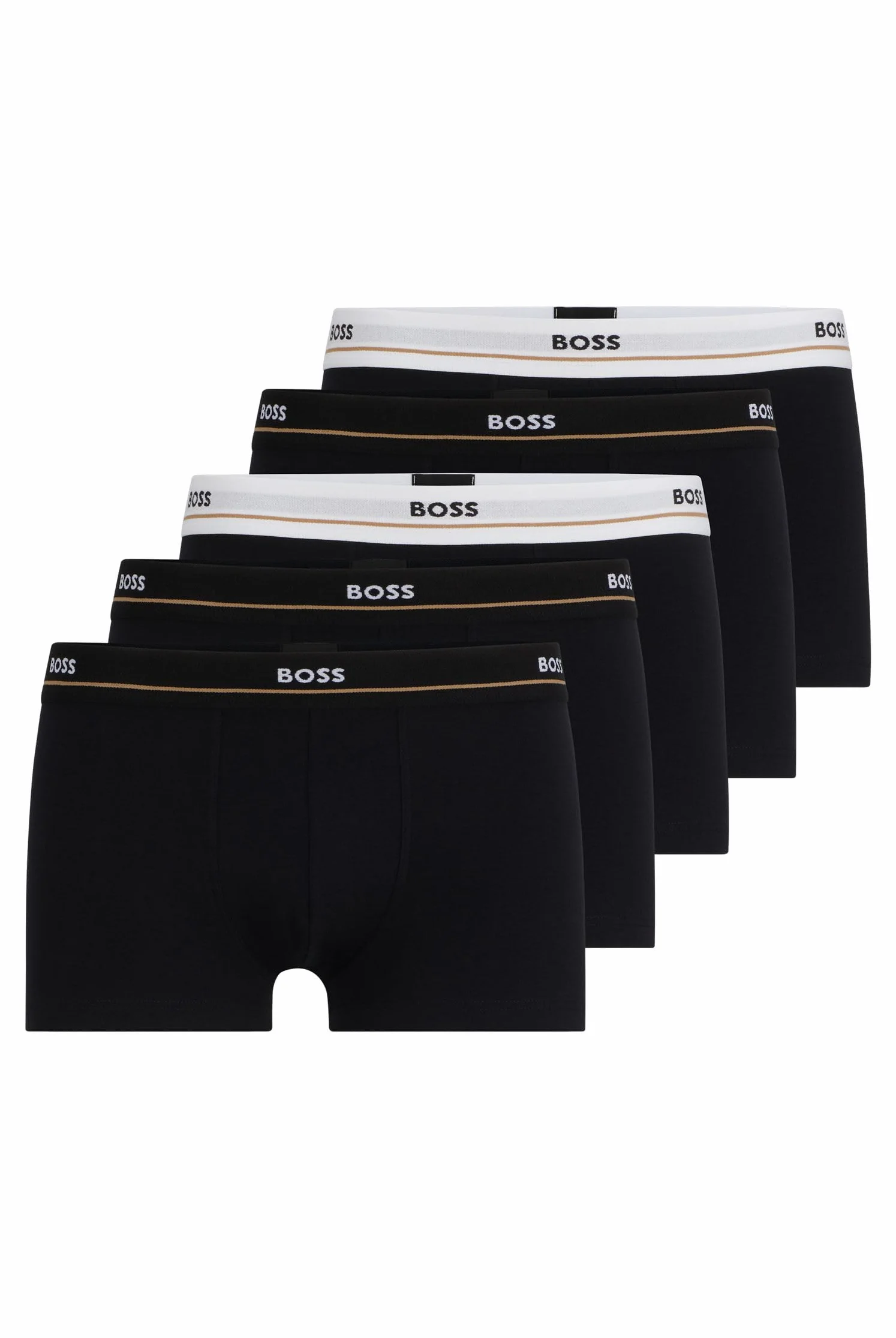 Boss Mężczyźni Essential Bokserki, Czarny/Szary, L