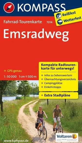 Emsradweg 1 : 50 000: Fahrrad-Tourenkarte. GPS-genau: Fahrrad-Tourenkarte. GPS-genau. 1:50000.: 7014
