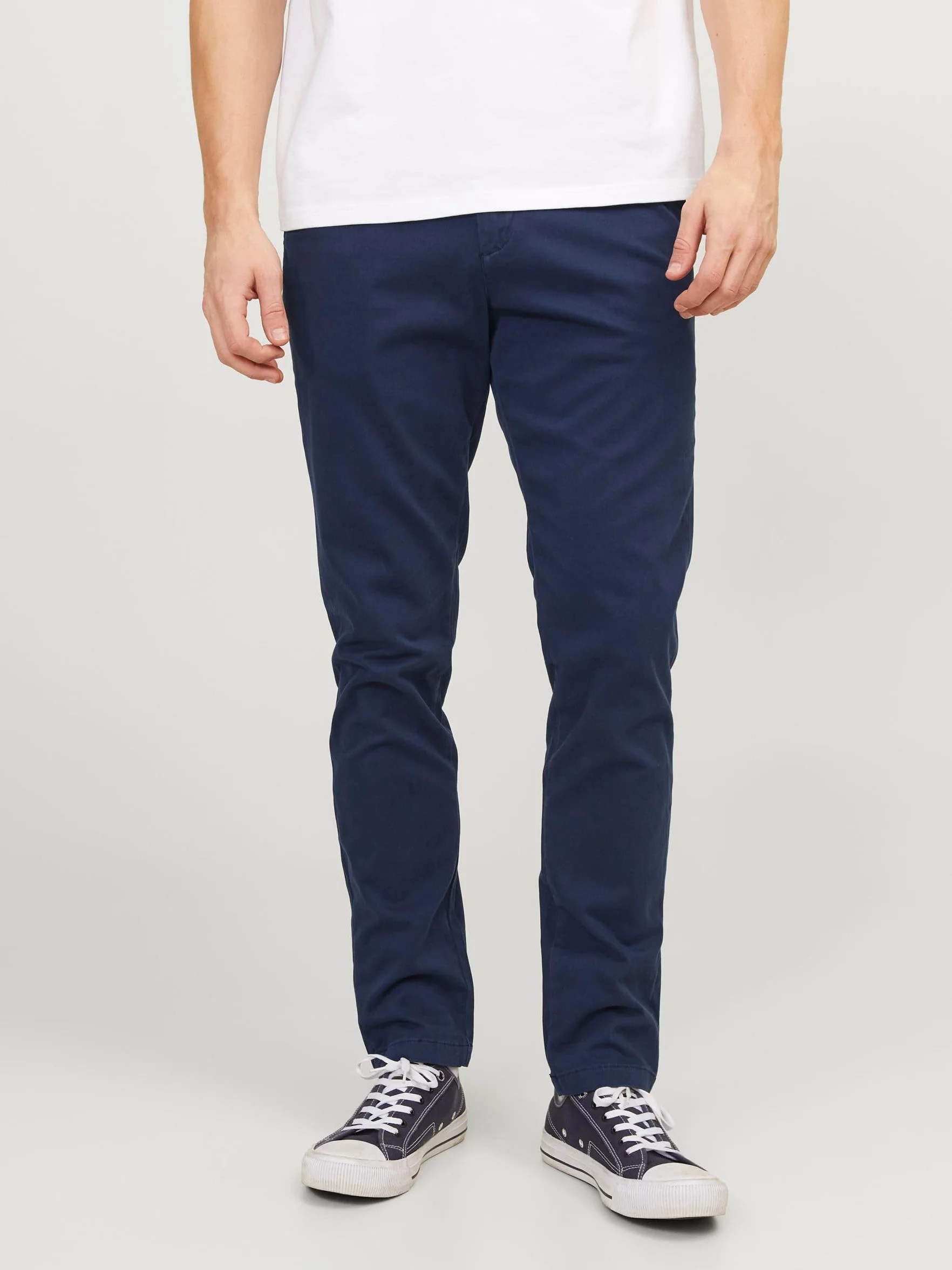 Mêskie Spodnie Chino Slim Fit z Elastanem Ostrzy¿one nogawki Pasuje do Marki JPSTMARCO JJBOWIE