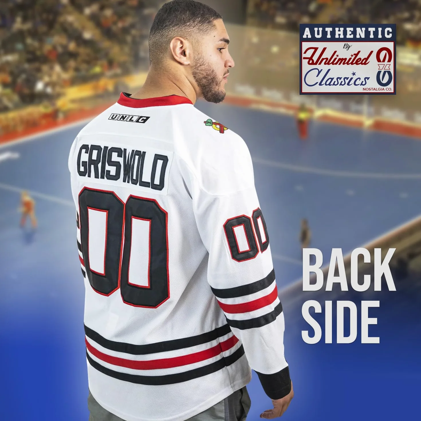 Griswold #00 Movie Hockey Jersey – szyte litery i cyfry Authentic Fabs Apparel S-5XL