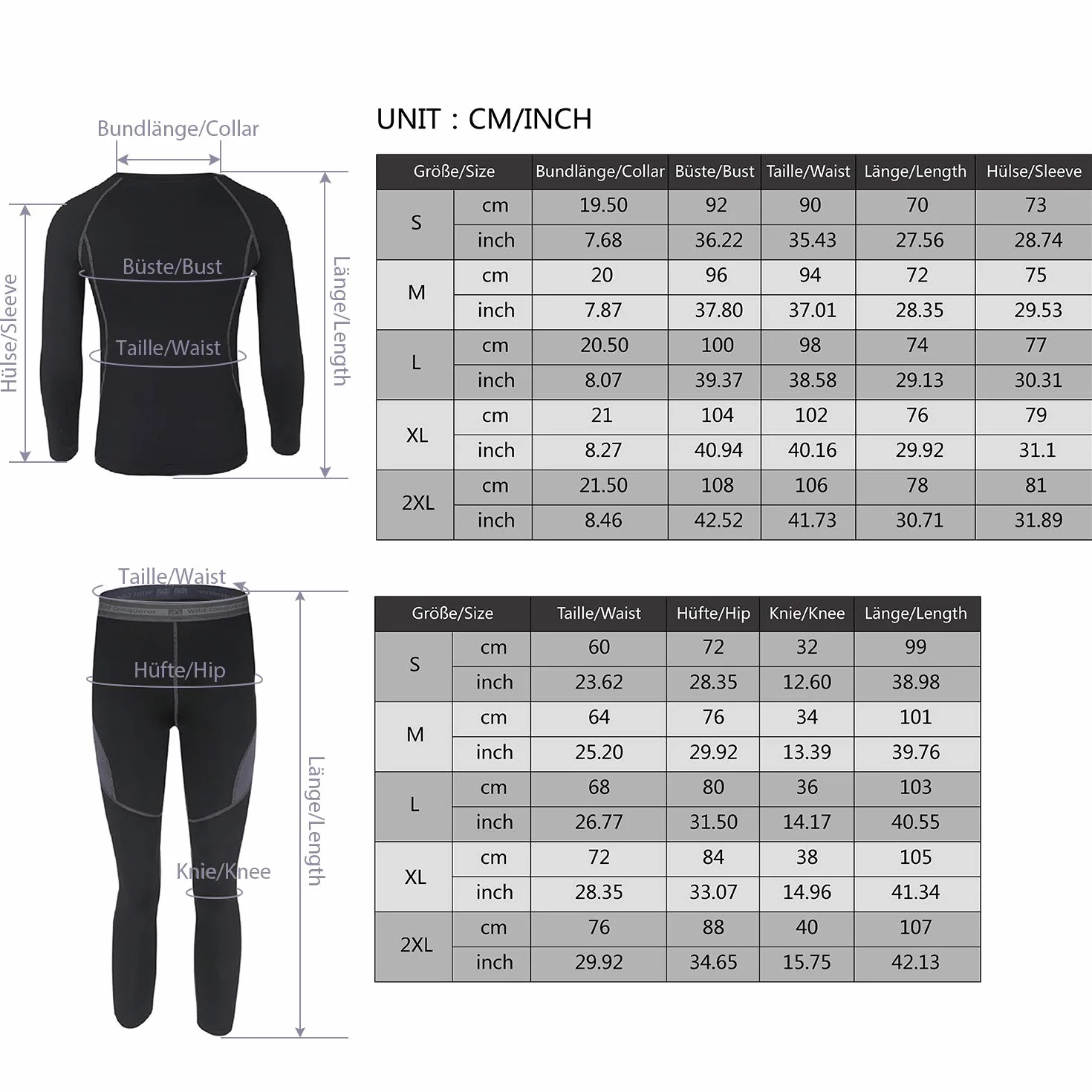 HAINES Zestaw bielizny termicznej, ciepła, oddychająca, bielizna narciarska dla mężczyzn, rozm. S-2XL, Nowy czarny, XL