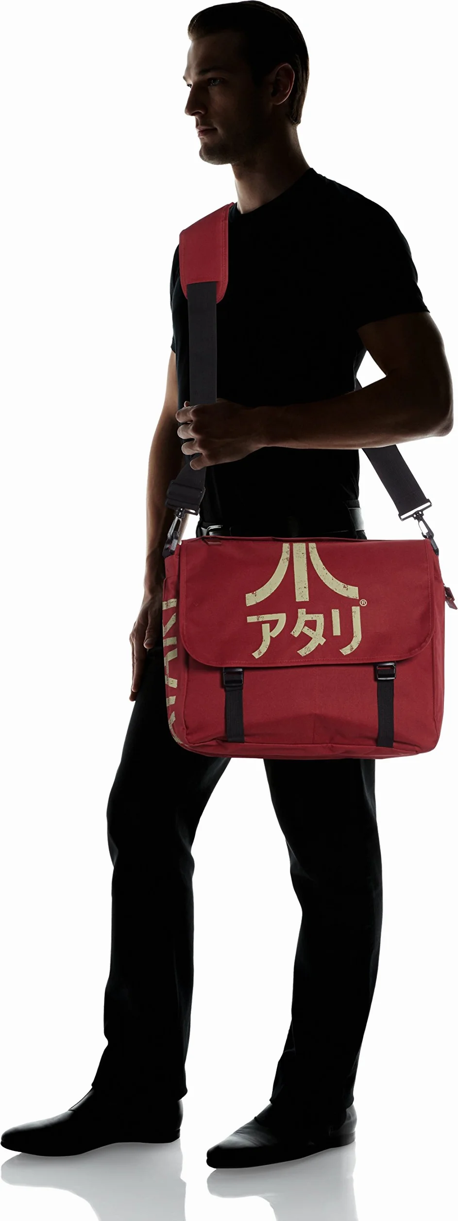 Meroncourt BIO-MB221005ATA torba listonoszka z japońskim logo, czerwona (Crimson Red)