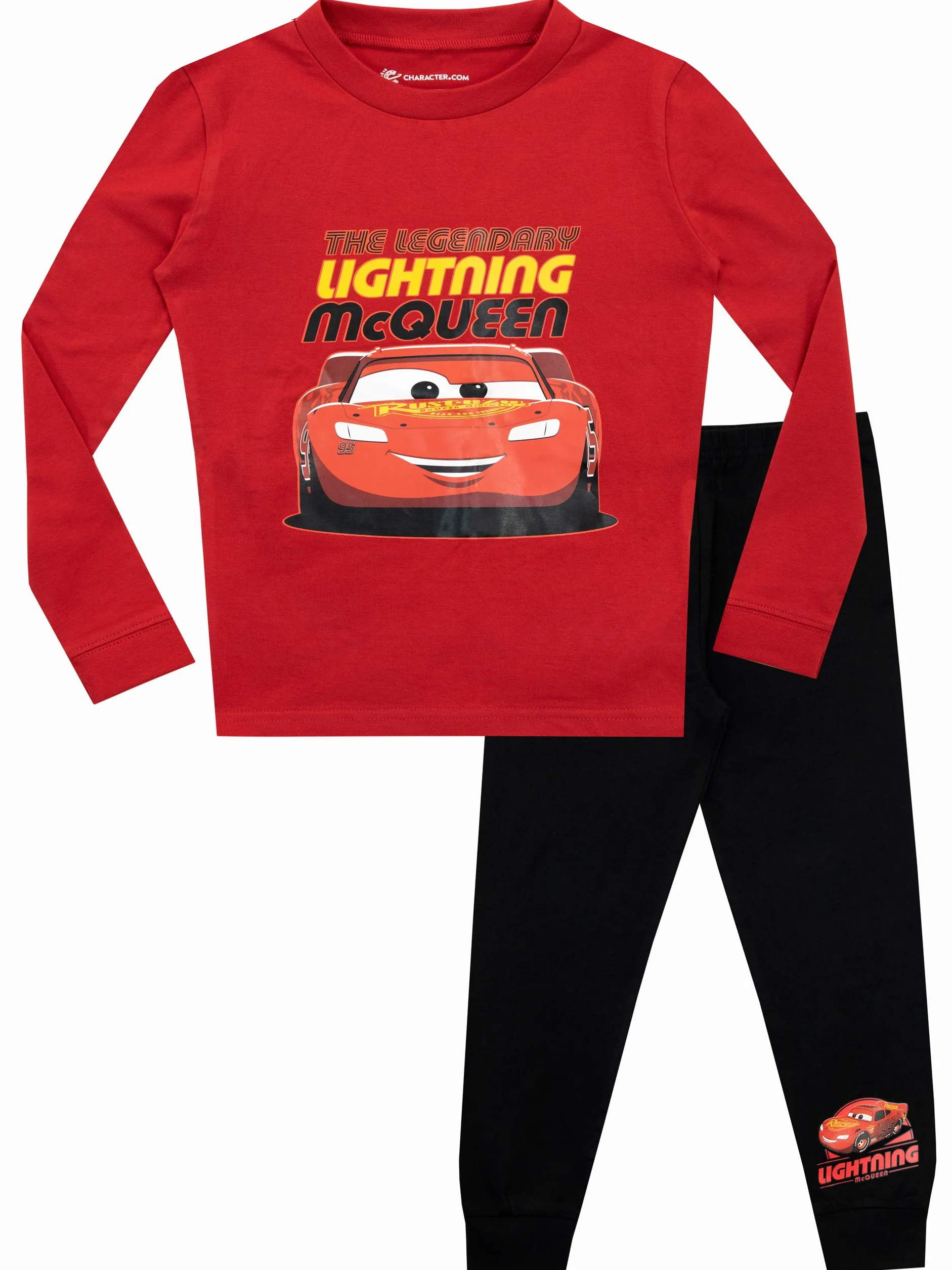 Disney Piżama samochodowa | Piżama dla dzieci Lightning Mcqueen | Snug Fitting Boys Pjs