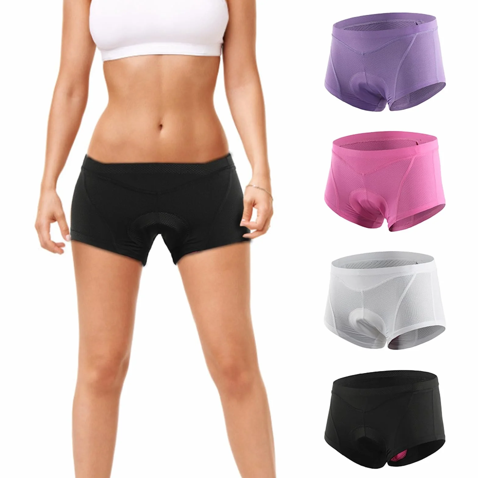 Spodenki Rowerowe, Legginsy Rowerowe Bielizna Rowerowa z żelową wyściółką 3D Damskie Spodenki Rowerowe Kompresyjne