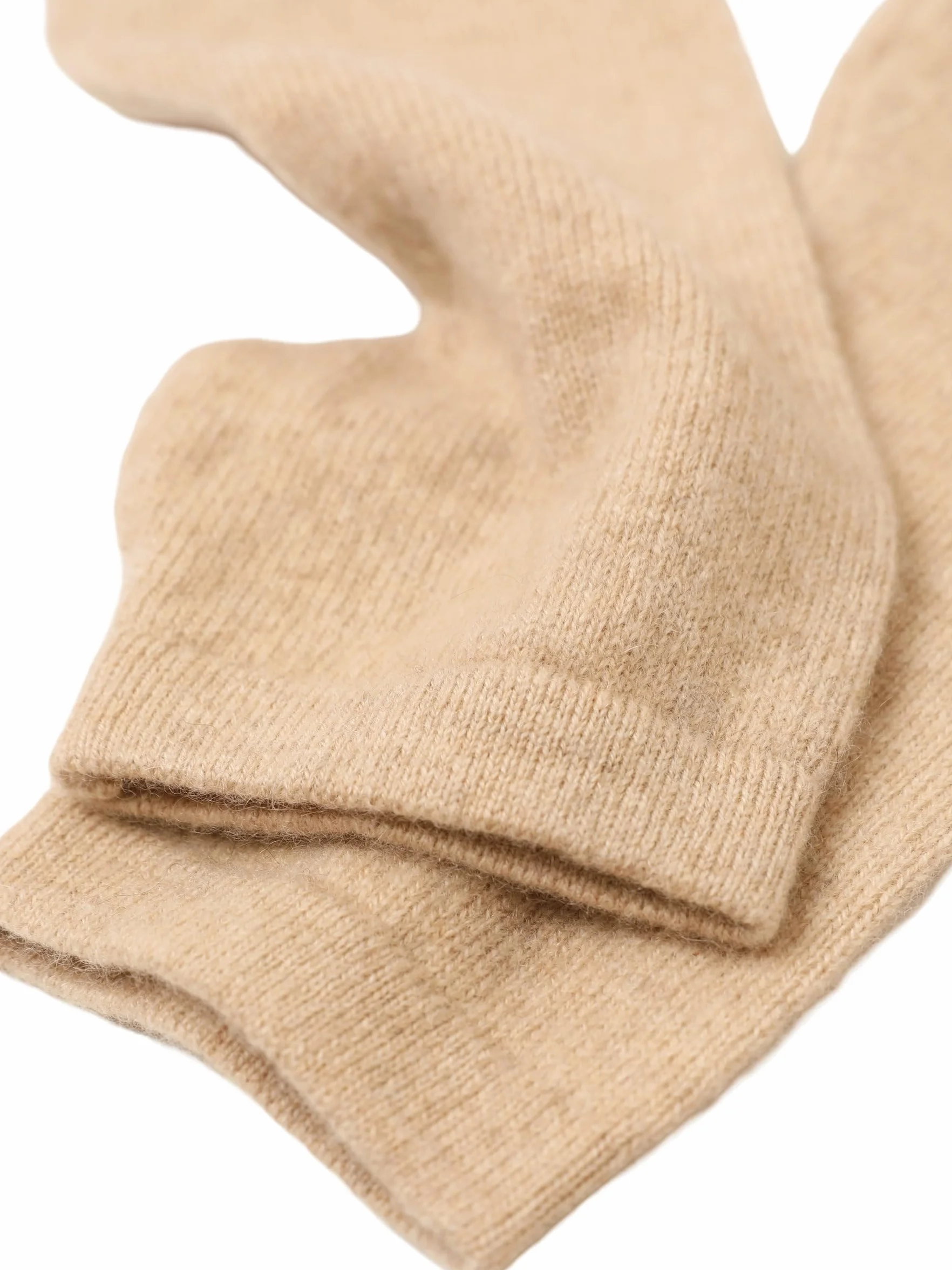 Kaszmirowa wełna damska ocieplacz pulsu rękawiczki bez palców, taupe Beige, 19 cm X 10 cm