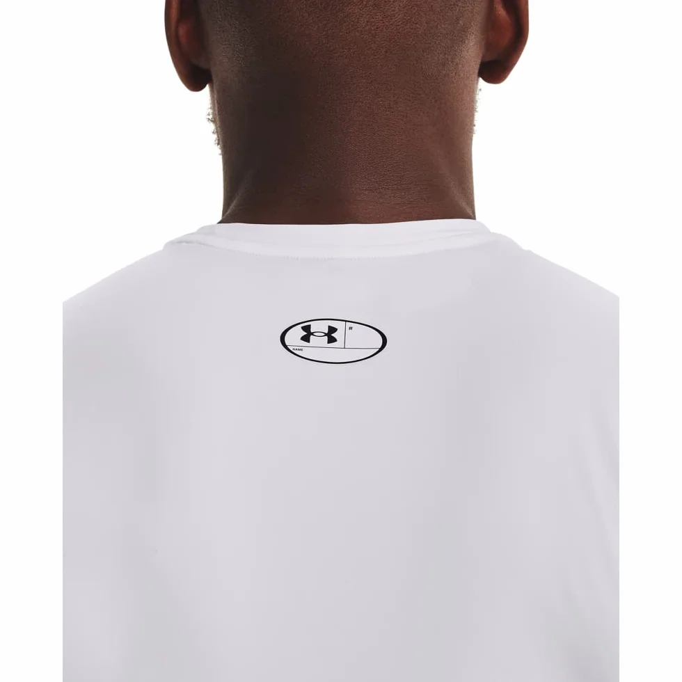 Under Armour Mężczyźni Heatgear Armour Comp Sl 1361522 Bezrękawnik, Biały/Czarny, L