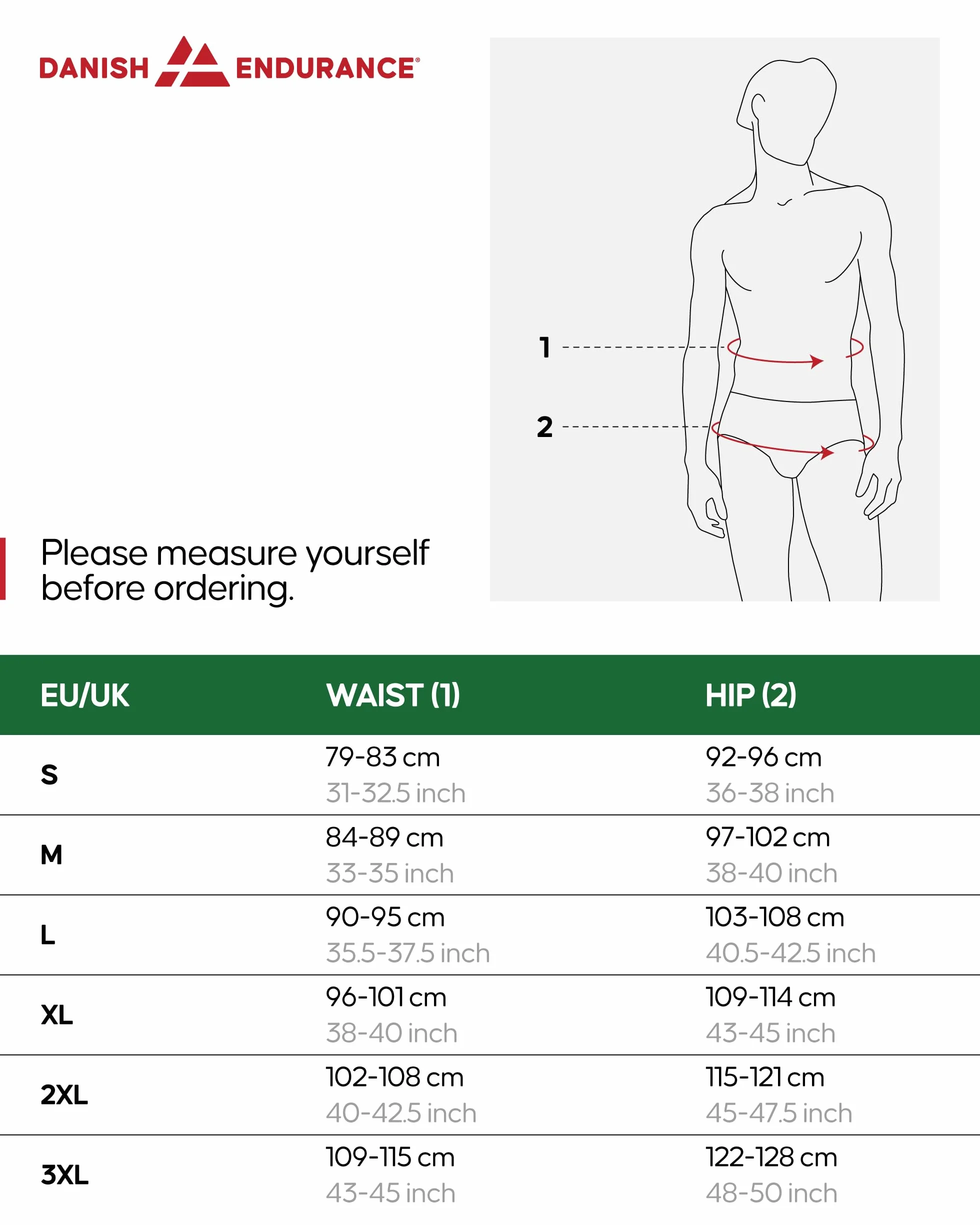 DANISH ENDURANCE Sportowe Bokserki Męskie, Termoaktywna Bielizna Premium, Profesjonalne, 6-PACK