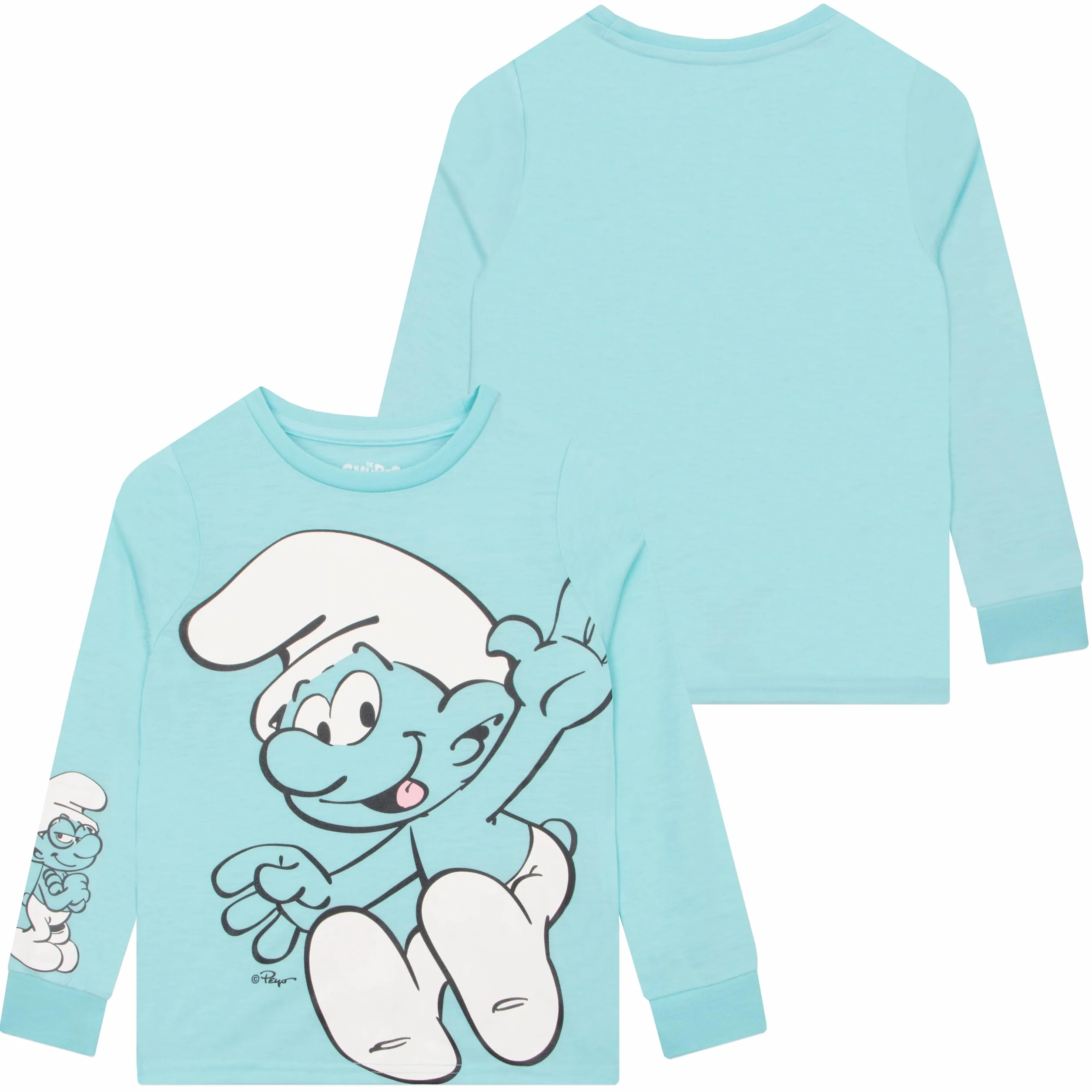 The Smurfs Chłopięca Piżama, Dziecięca Piżama Z Długim Rękawem, Wesoły Zestaw Piżam Dla Chłopców, Zimowa Piżamas Dla Dzieci