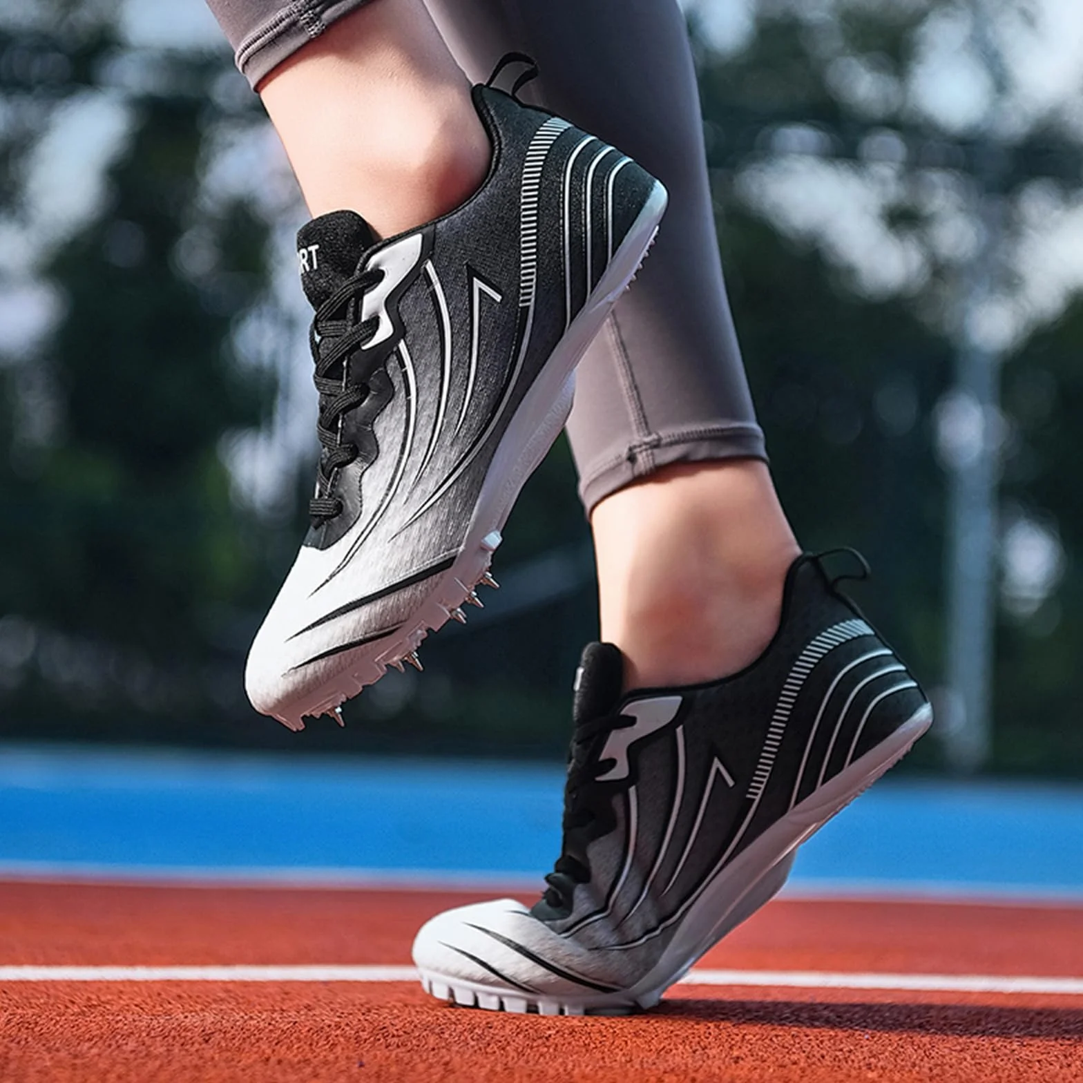 Buty do biegania i biegania Damskie Kolce Sprint Race Running Sneakers Oddychające dziecięce buty do skakania