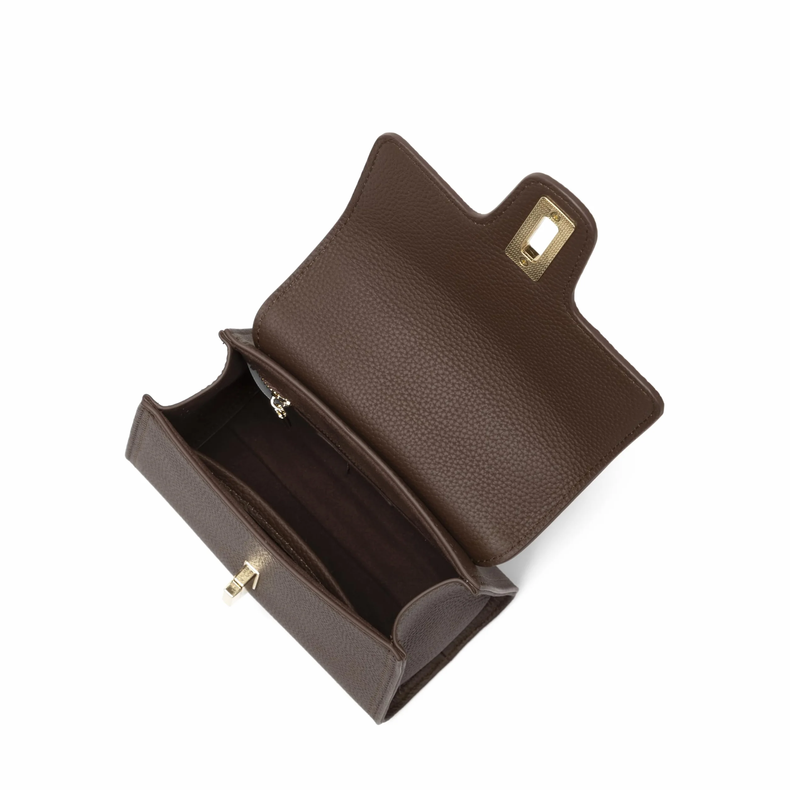 Carlheim, Kolekcja Skagen Genuine Leather Handbag, Chloe Genuine Leather Handbag (Brown), Brązowy, 70AA