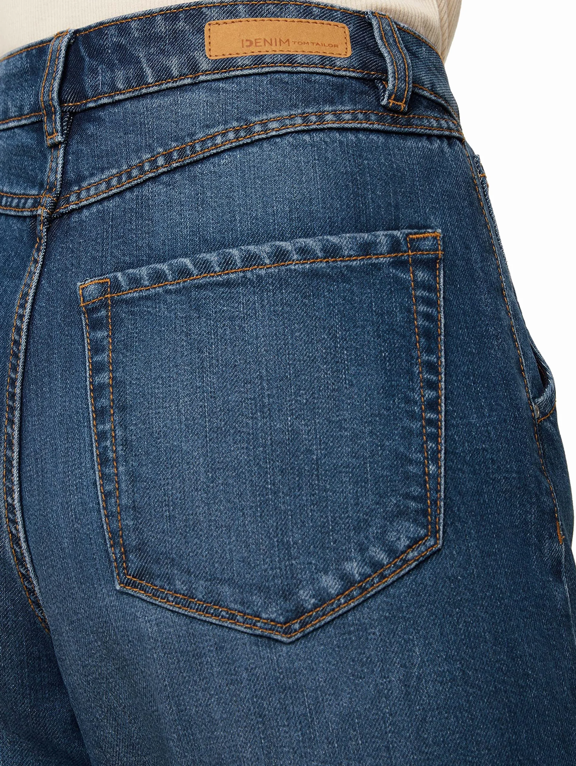 TOM TAILOR Denim Damski Barrel Mom Fit Vintage dżinsy