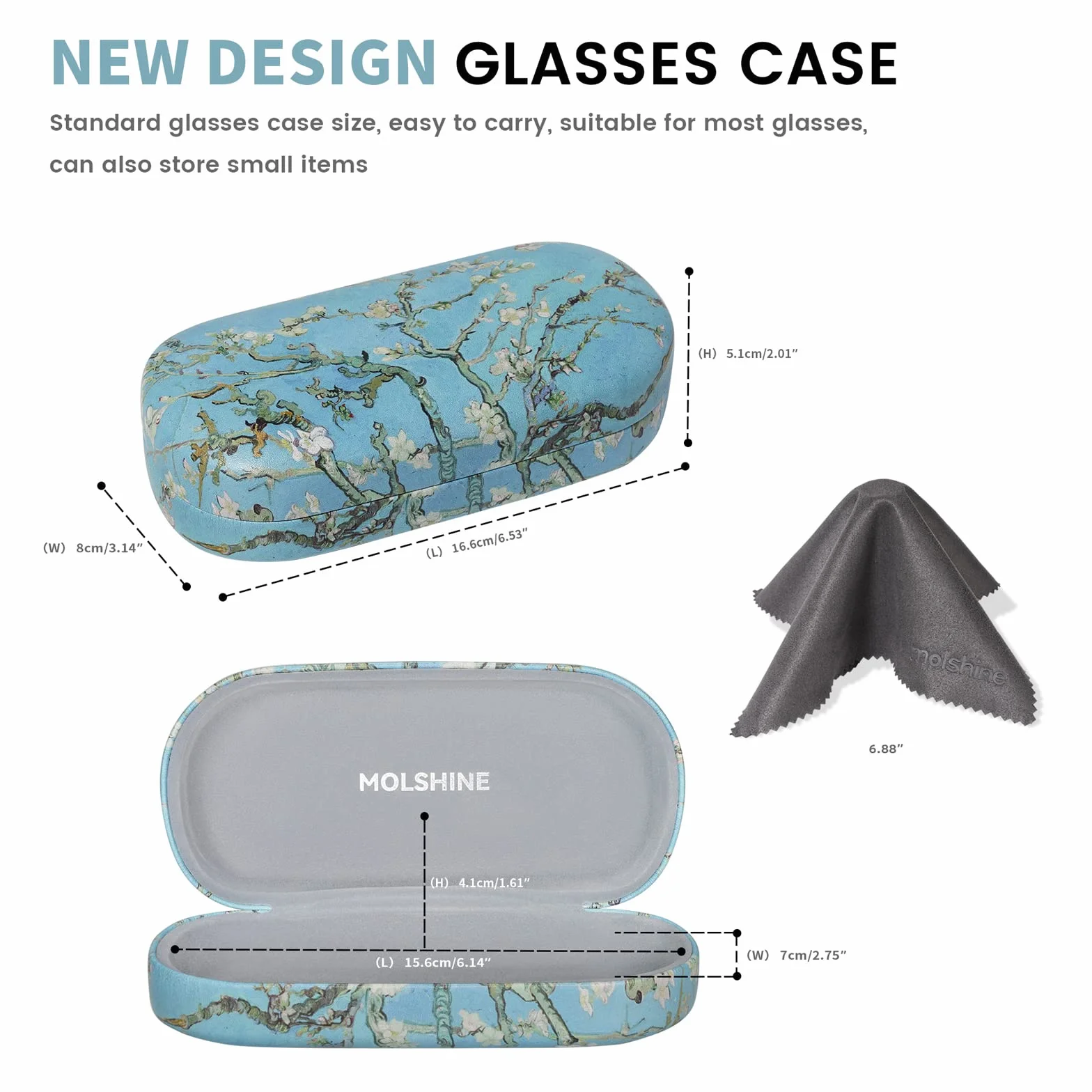 MOLSHINE etui na okulary przeciwsłoneczne z twardą skorupą, klasyczne duże etui na okulary dla kobiet mężczyzn, okulary przeciwsłoneczne