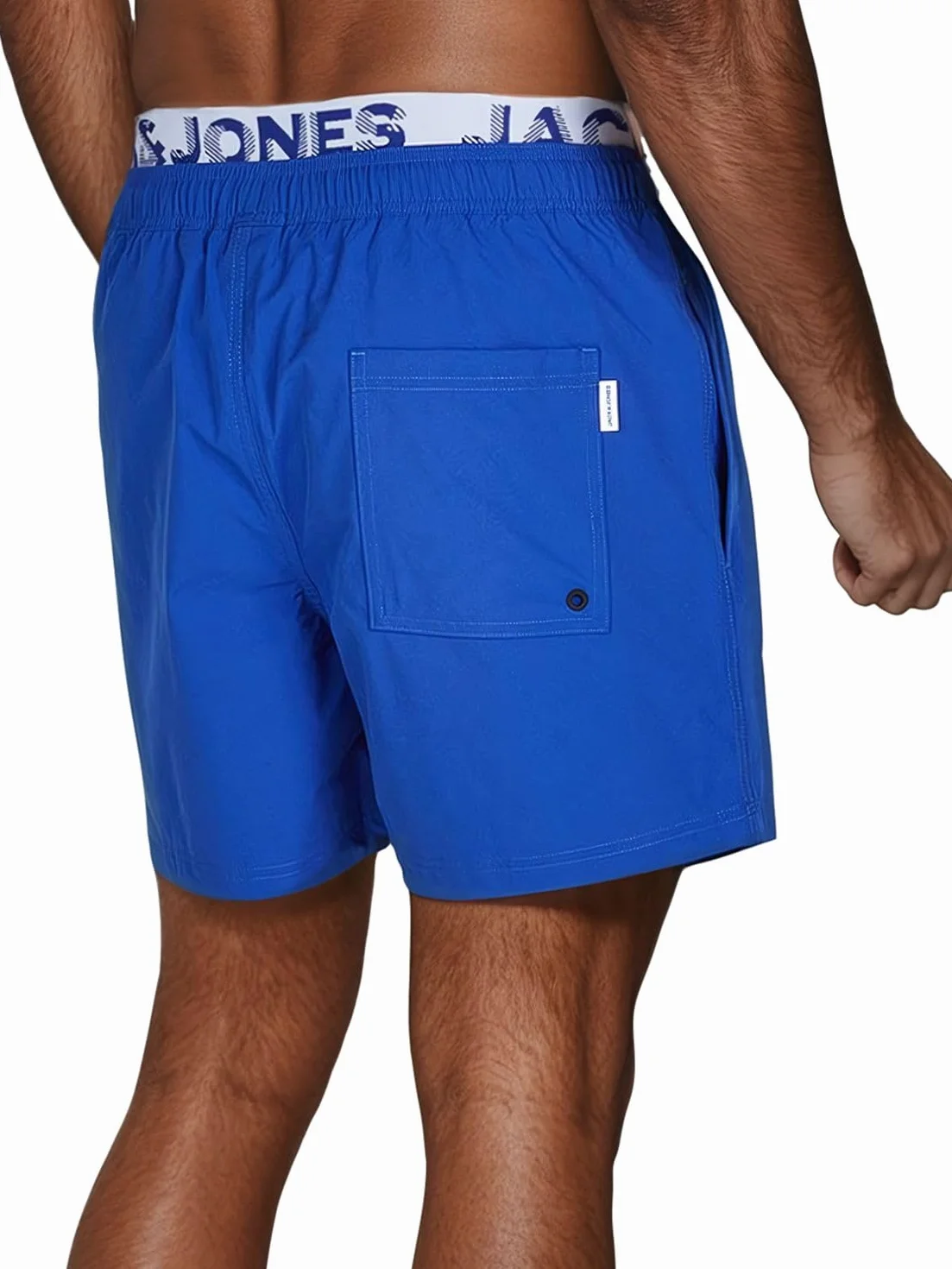 JACK & JONES Kąpielówki męskie długie szorty kąpielowe podwójny ściągacz Maui JJSWIM krótkie spodenki kąpielówki szorty czarne niebieskie koralowe S M L XL XXL 3XL