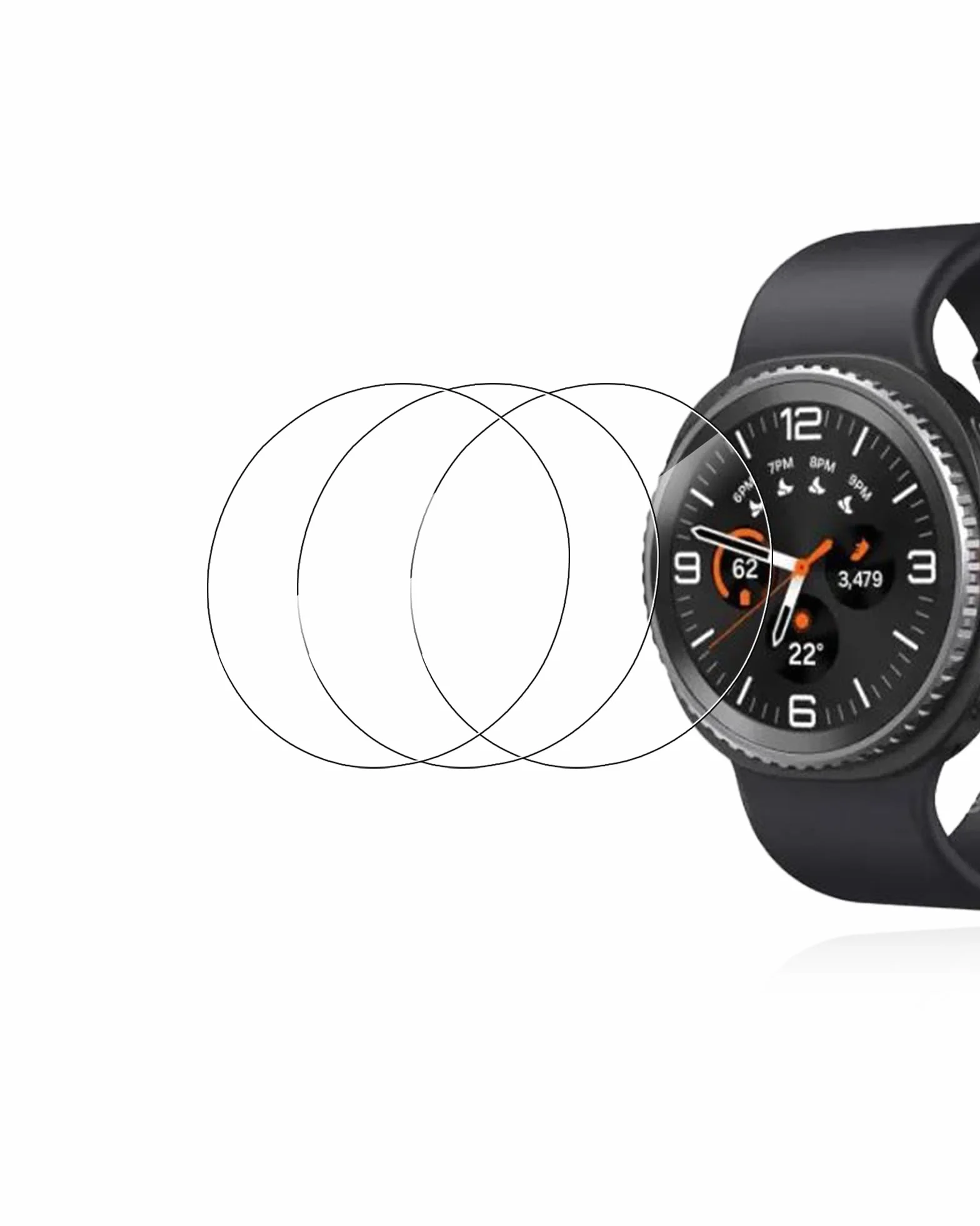 (3 sztuki) folii ochronnej do zegarka Samsung Watch 8 40 mm, folia ochronna na wyświetlacz z hartowanego szkła, wysoka rozdzielczość, odporna na zarysowania, wrażliwa na dotyk, twardość 9H