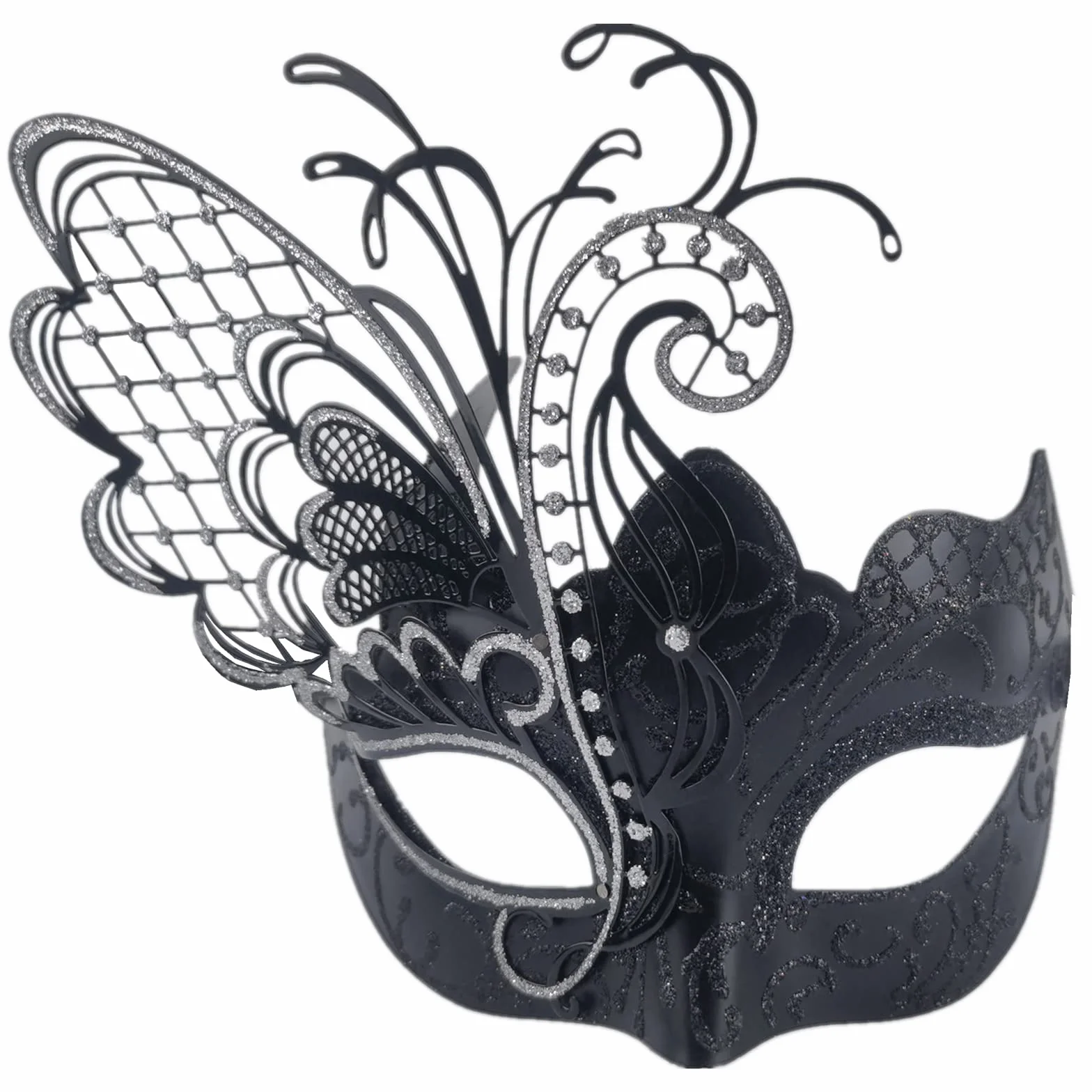 Motyl Rhinestone Metalowa wenecka maska ​​damska na bal maskowy/Mardi Gras Party/seksowna piłka kostiumowa/wesele