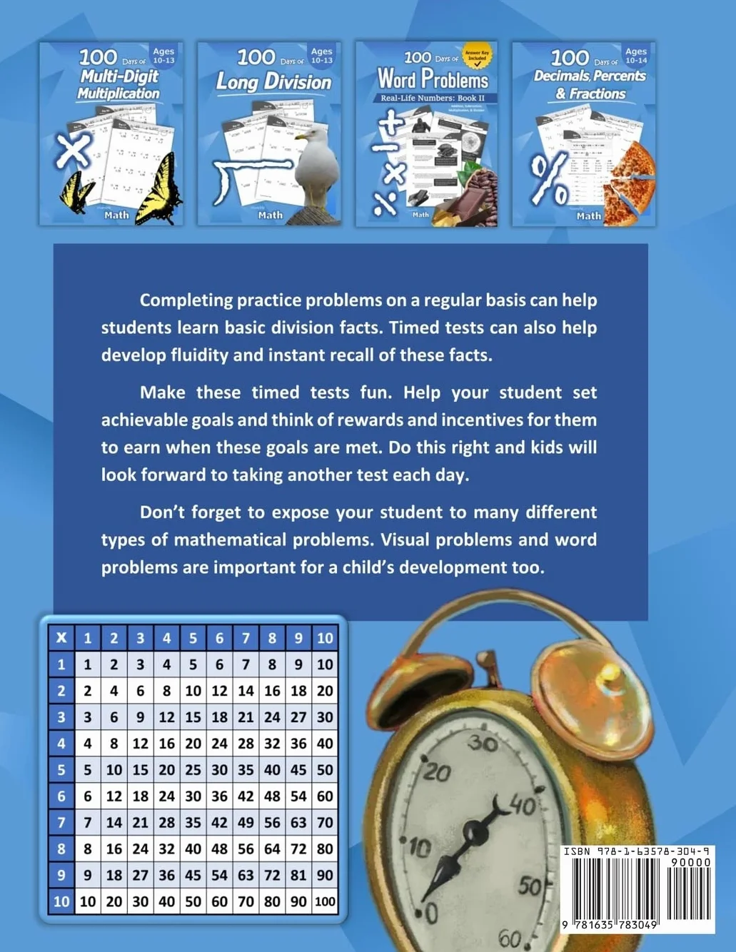 Humble Math - 100 Days of Timed Tests: Division: Grades 3-5, Math Drills, Digits 0-12, Reproducible Practice Problems: Division: Ages 8-10, Math ... Practice Problems, Grades 3-5, KS1