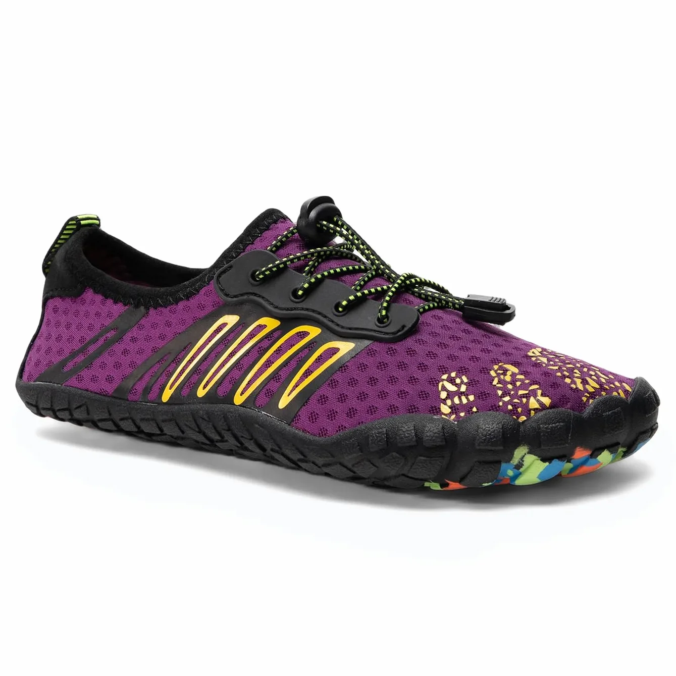 AQUASTIC Buty do wody dla dorosłych i dzieci w stopniowanym rozmiarze, z antypoślizgową, wytrzymałą podeszwą i miękką wkładką z pianki EVA, 3 mm, do nurkowania, na plażę, do pływania