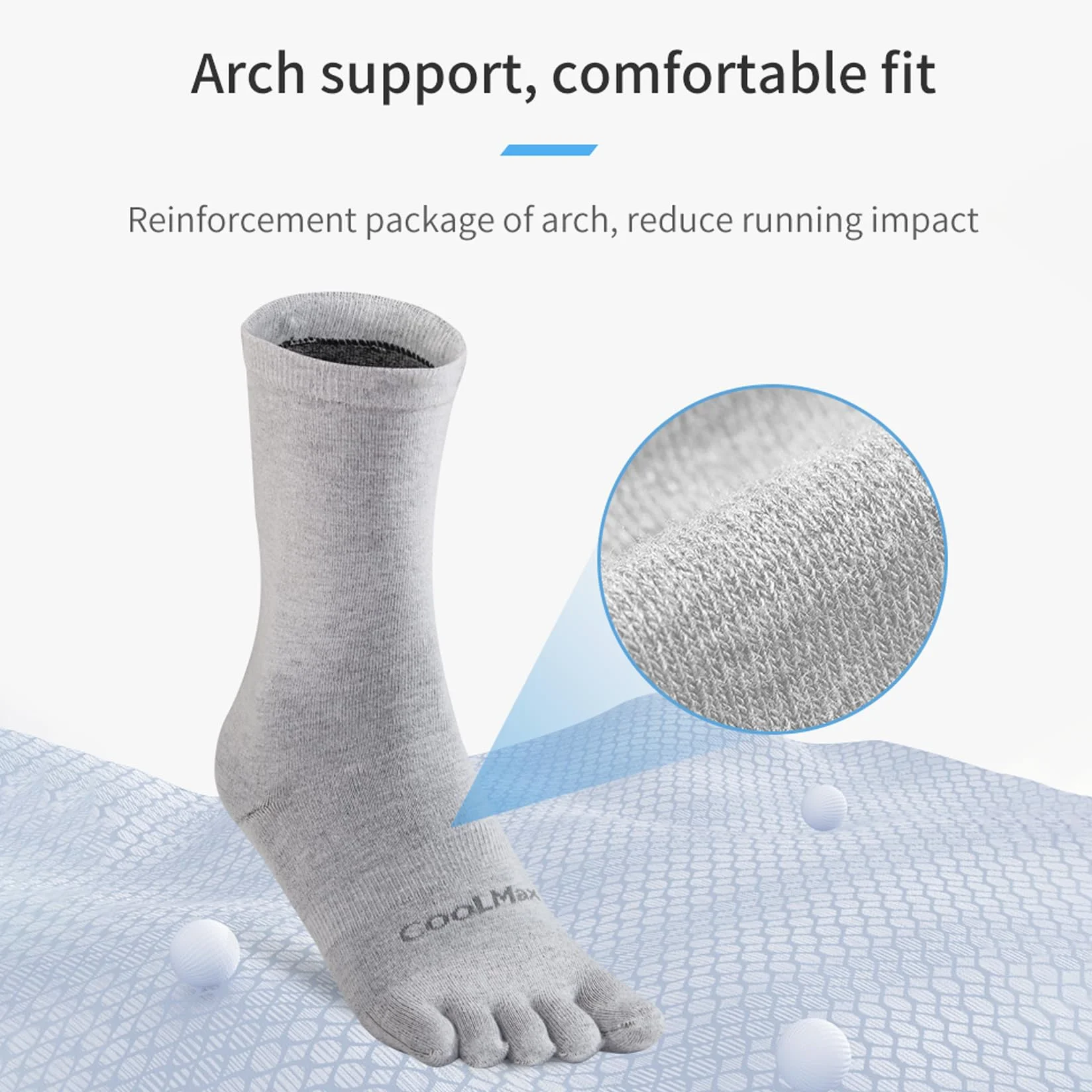 Toe Socks Liner Crew Socks Dla Mężczyzn Kobiety Coolmax Five Finger Socks 3 Pary Running Socks