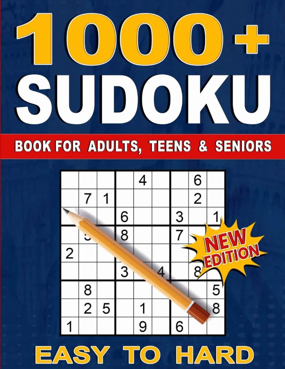 1000+ Sudoku Puzzles for Adults: A Book With More Than 1000 Sudoku Puzzles from Easy to Hard for adults.