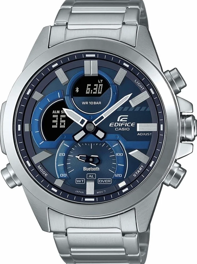 Casio Watch ECB-30D-2AEF, srebro, bransoletka