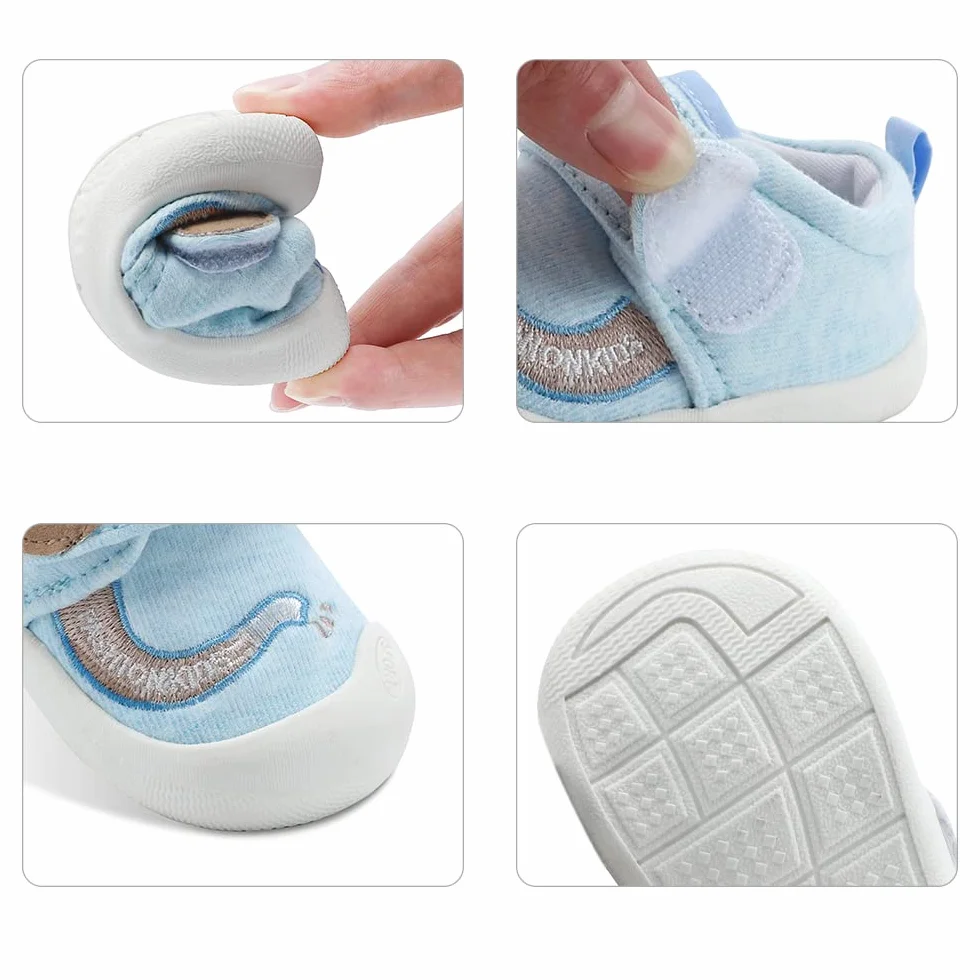MASOCIO Unisex buty do chodzenia dla chłopców i dziewczynek, kreskówka, niemowlę, gumowe, antypoślizgowe buty do chodzenia