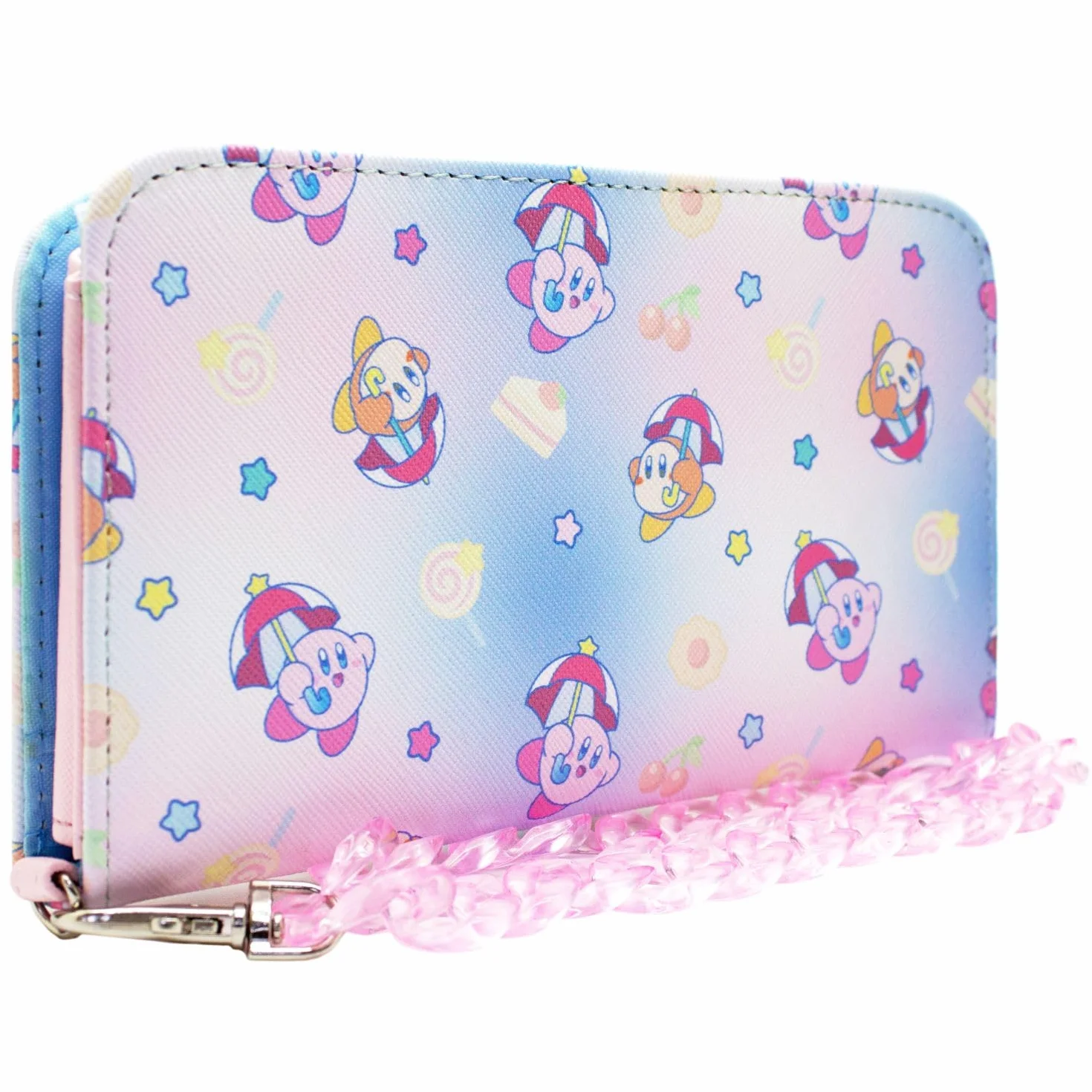Kirby Parasol Waddle Dee Kraina Snów Portfel/Sakiewka Clutch Kieszonka Na Monety & Uchwyt Na Karty, Różowy