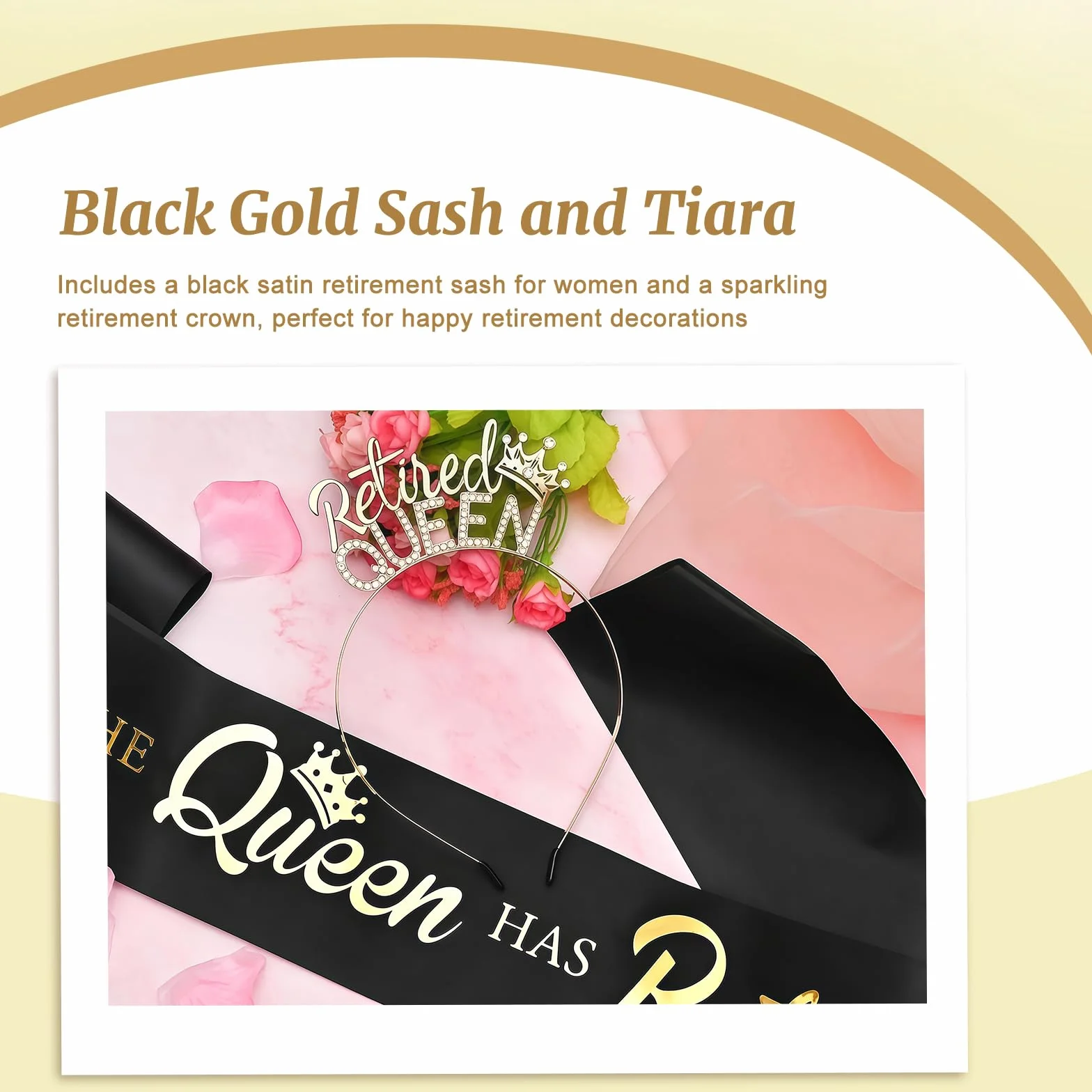 Sash, korona dla kobiet, prezent na emeryturę, tiara, tiara i opaska królowa