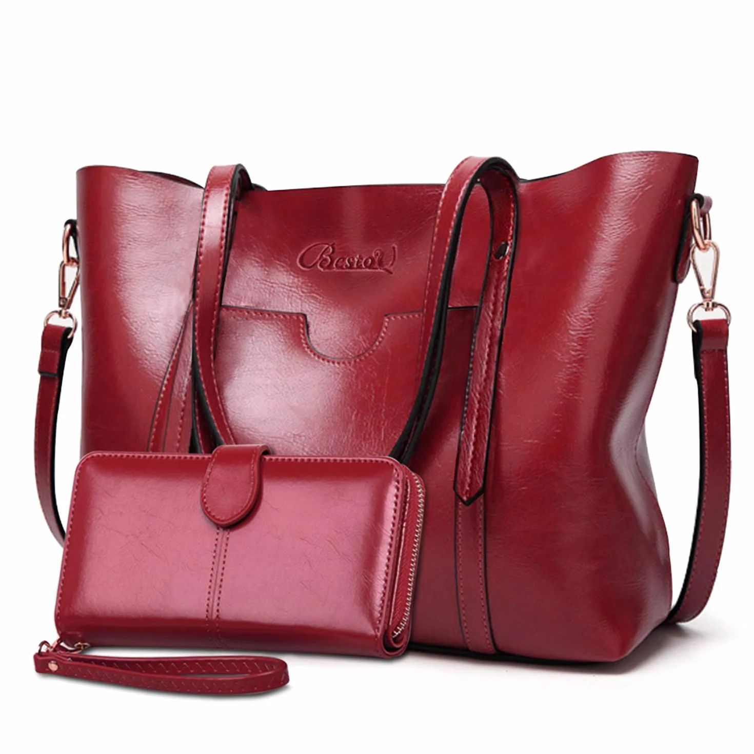 BestoU Torebka damska Shopper torba na ramię niebieska torba na ramię damska portfel torba do przenoszenia duża damska torebka Tote