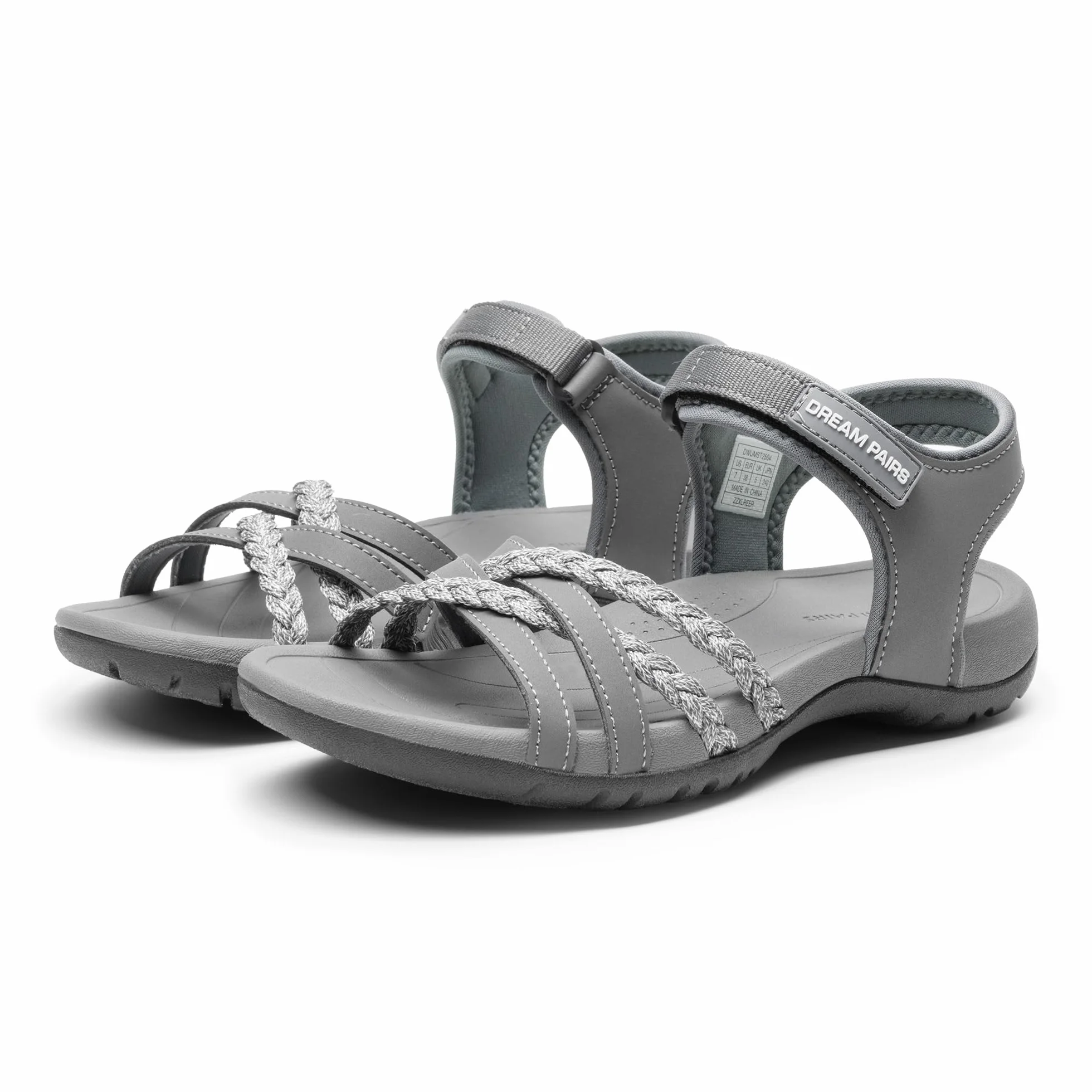DREAM PAIRS Damskie sandały lekkie sandały turystyczne dla kobiet wygodne sportowe szybkoschnące wędrówki sandały wodne