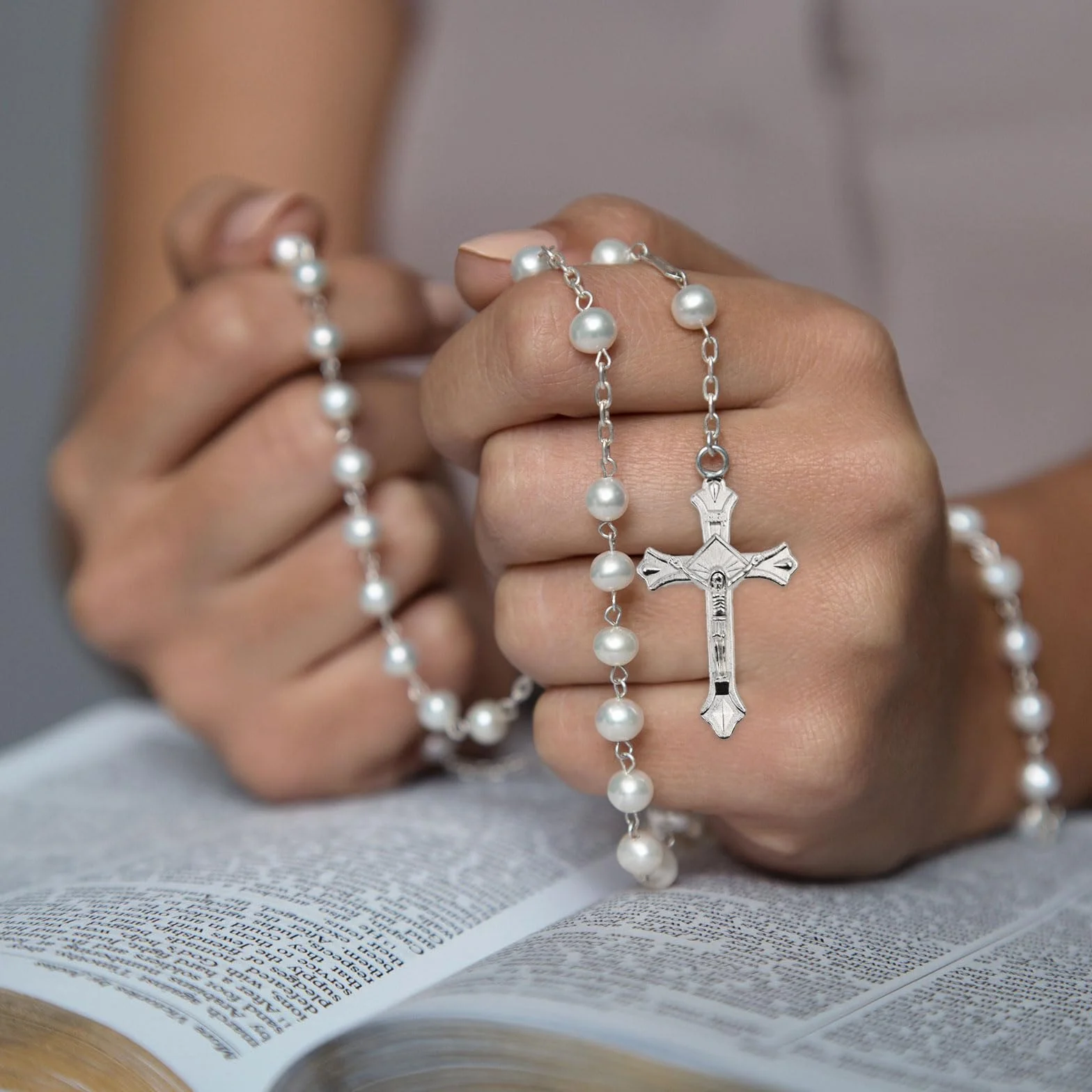 2 sztuki łańcucha z różańcem, katolicki różaniec z krzyżem i obrazkiem Maryi, różaniec z 2 woreczkami z guzikiem, chrześcijańska sznurek modlitewny do modlitw i prezentów, uniwersalny, Szkło