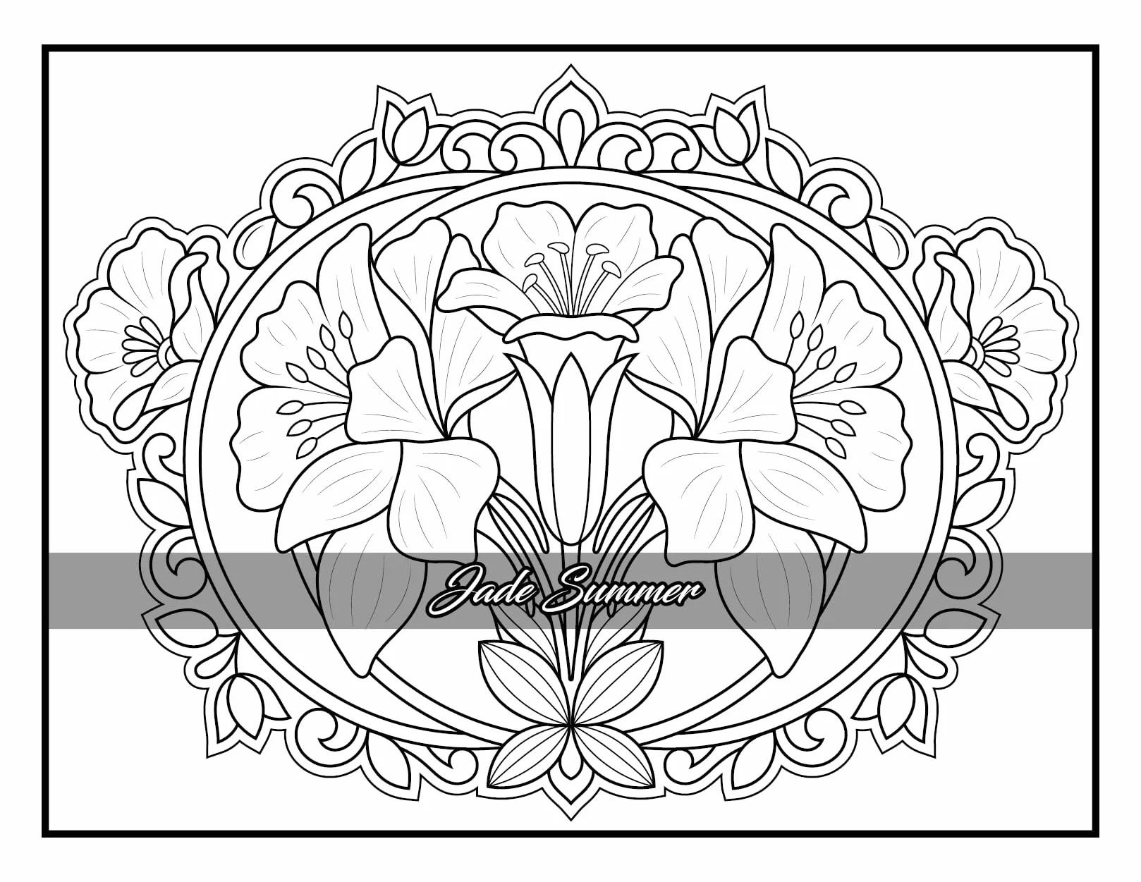 100 Flowers: Adult Coloring Book with Bouquets, Wreaths, Swirls, Patterns, Decorations