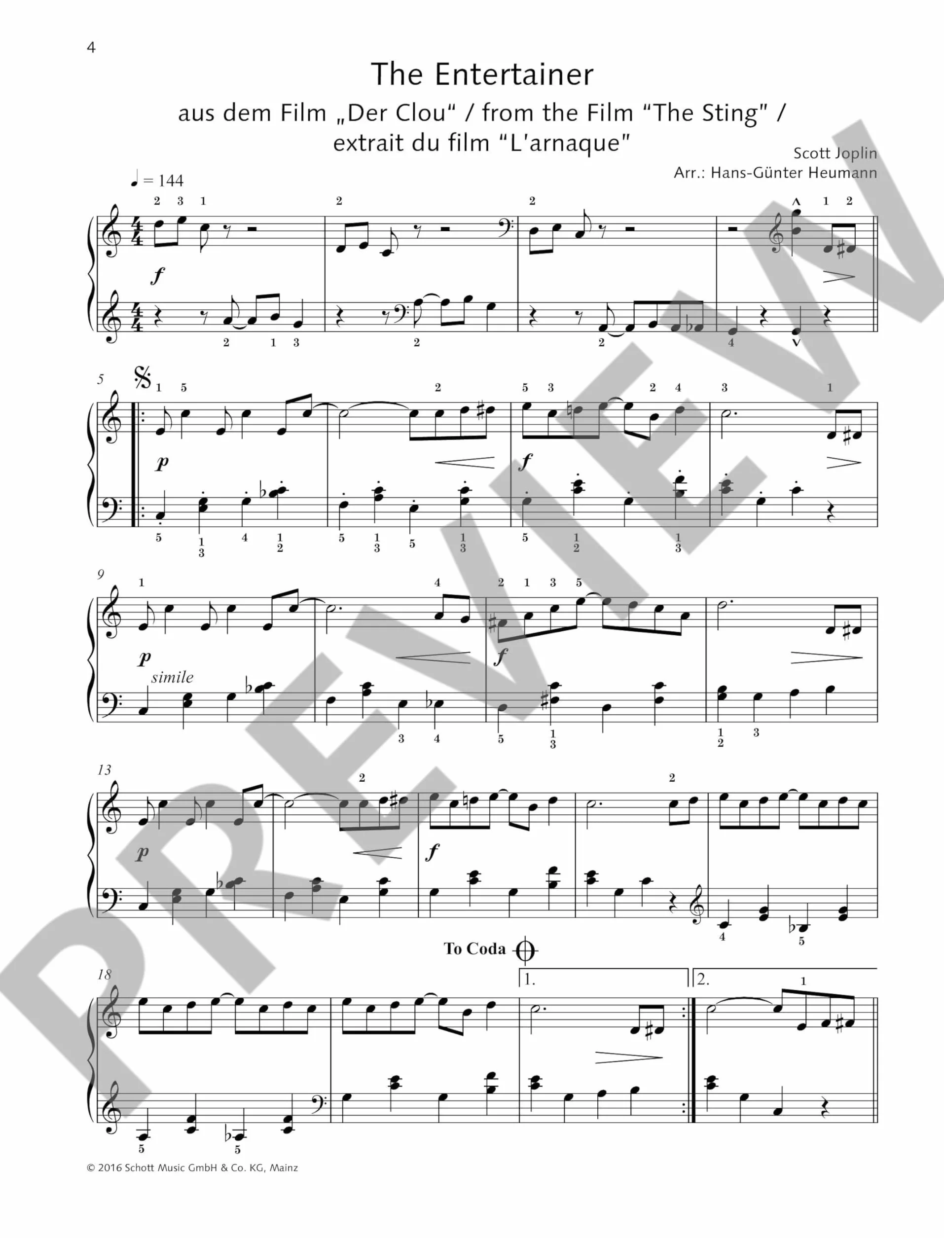 The entertainer piano: 100 unterhaltsame Klavierstücke von Klassik bis Pop. Klavier.
