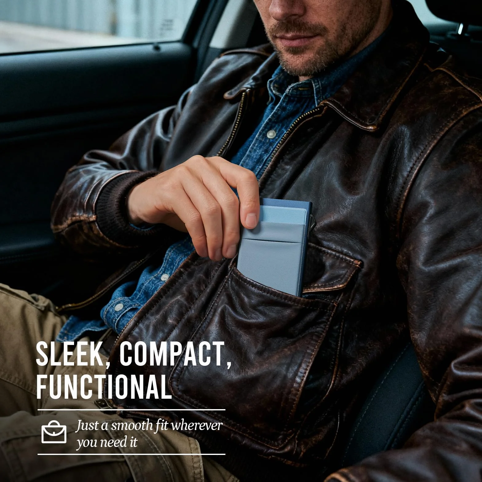 YESIIW Portfel męski mały Slim Wallet for Men, Minimalistyczny portfel z ochroną RFID, uchwyt na karty, portfel składany z kieszenią na monety, smukłe etui na karty, Minimalistyczny