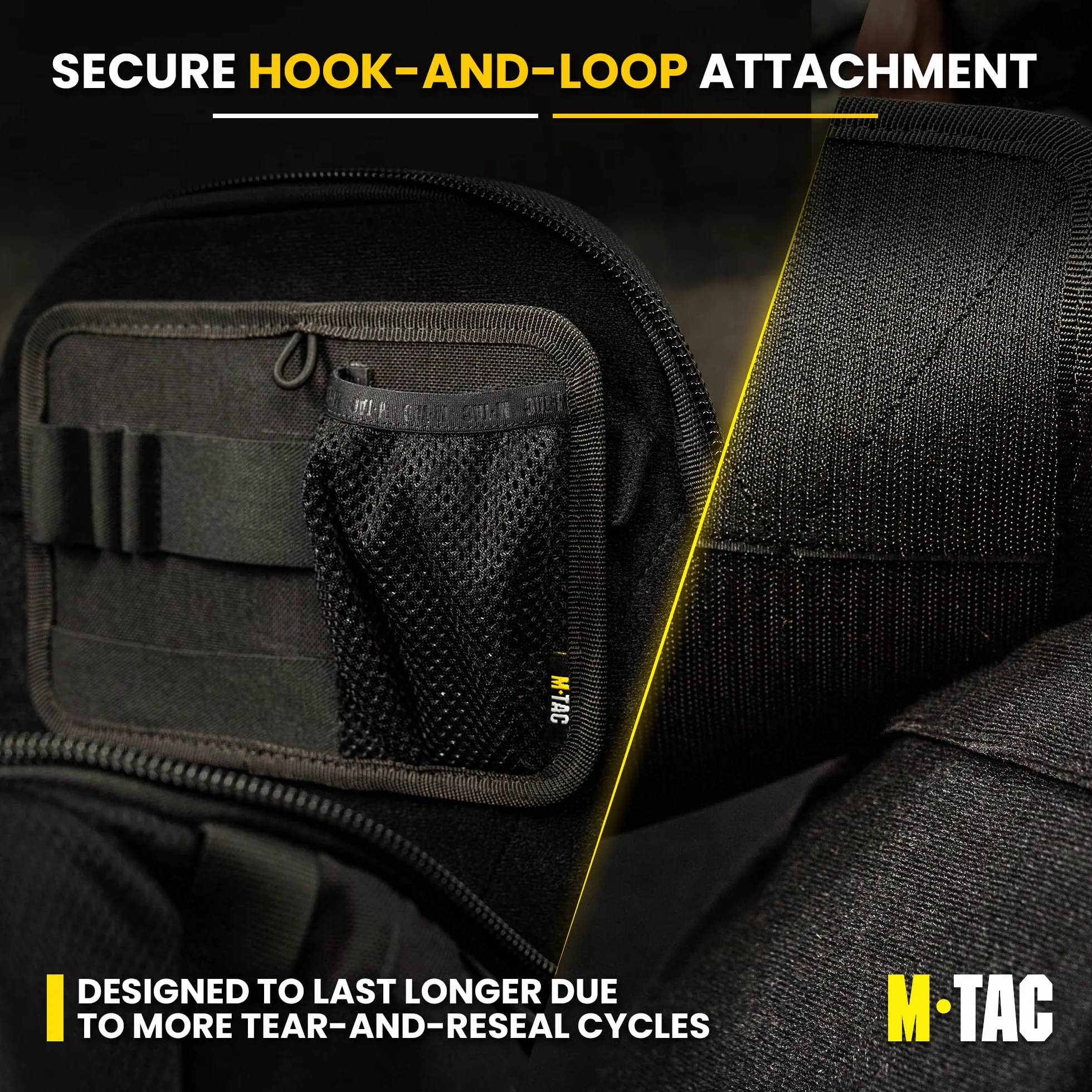 M-Tac Sac tactique Insert Modulaire Organiseur Utilitaire Admin Pochette Attaches Crochet Porte-clé, noir