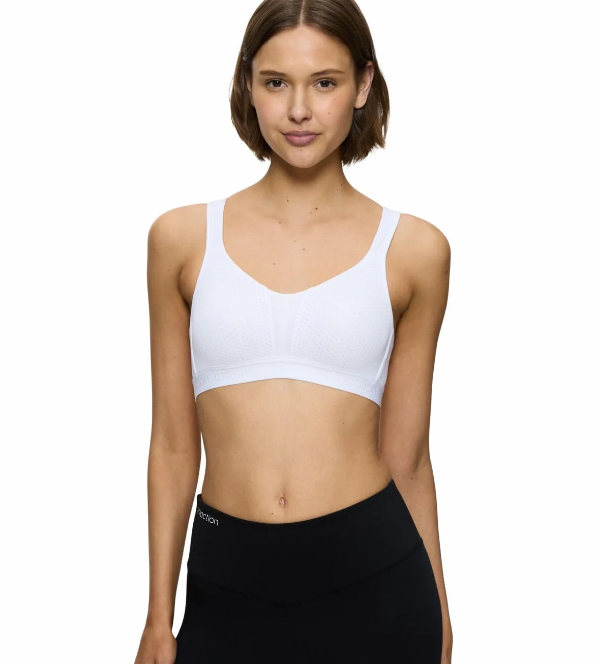 Triumph Triaction Energy Lite sportowy biustonosz bez fiszbin, biały, 85C