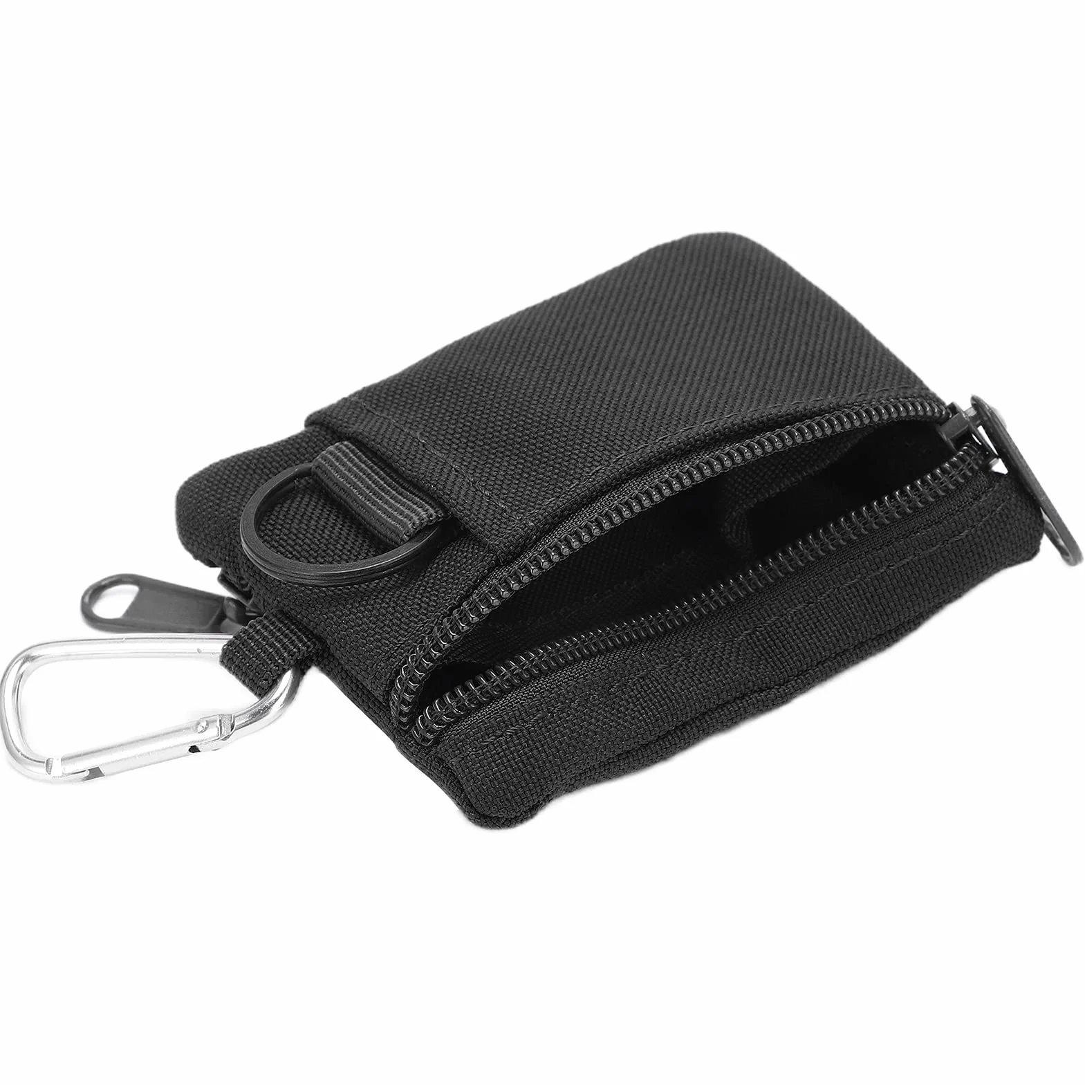 Torebki Mini, Przenośne Mini Etui na Klucze, Etui na Zewnątrz, Portmonetka z Karabińczykiem (Czarny)